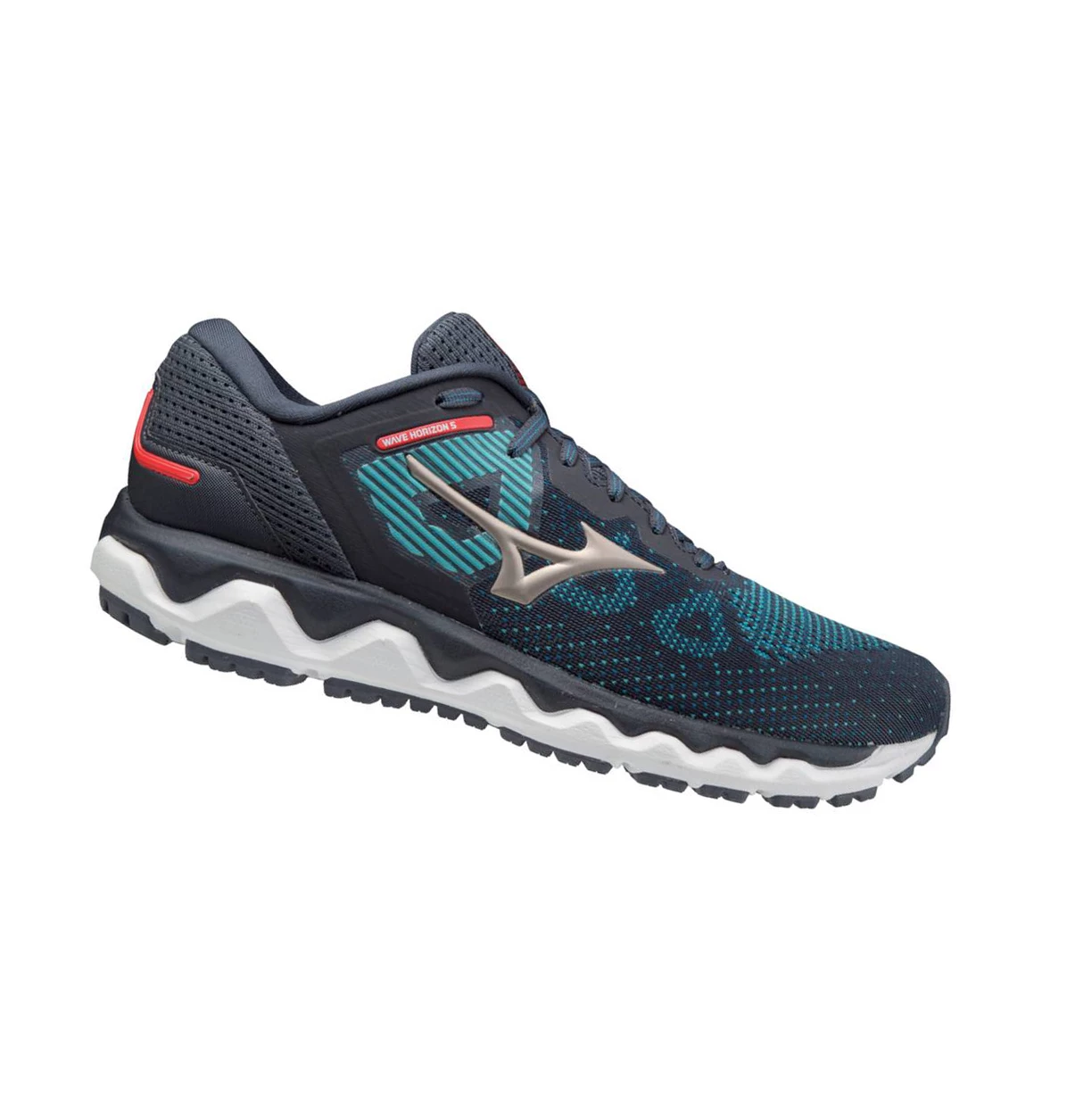 Black/Blue Mizuno Wave Horizon 5 Men's Running Shoes | 052-DKWNHU