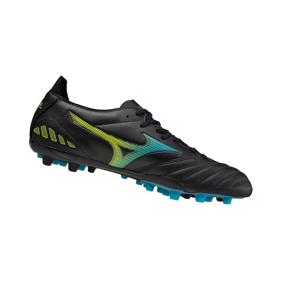 Black/Blue Turquoise Mizuno Morelia Neo III Pro Ag Men's Football Shoes | 085-MBOZIC