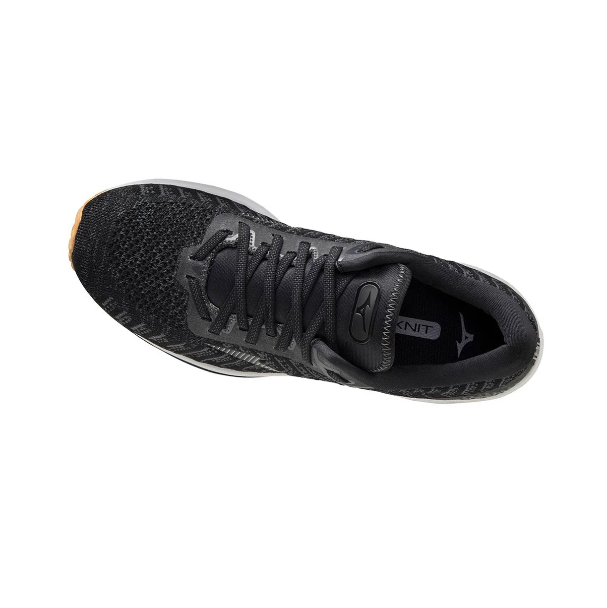 Black/Dark Grey Mizuno Wave Rider 24 Waveknitﾙ 2e (Wide) Men's Running Shoes | 092-MCEJGU