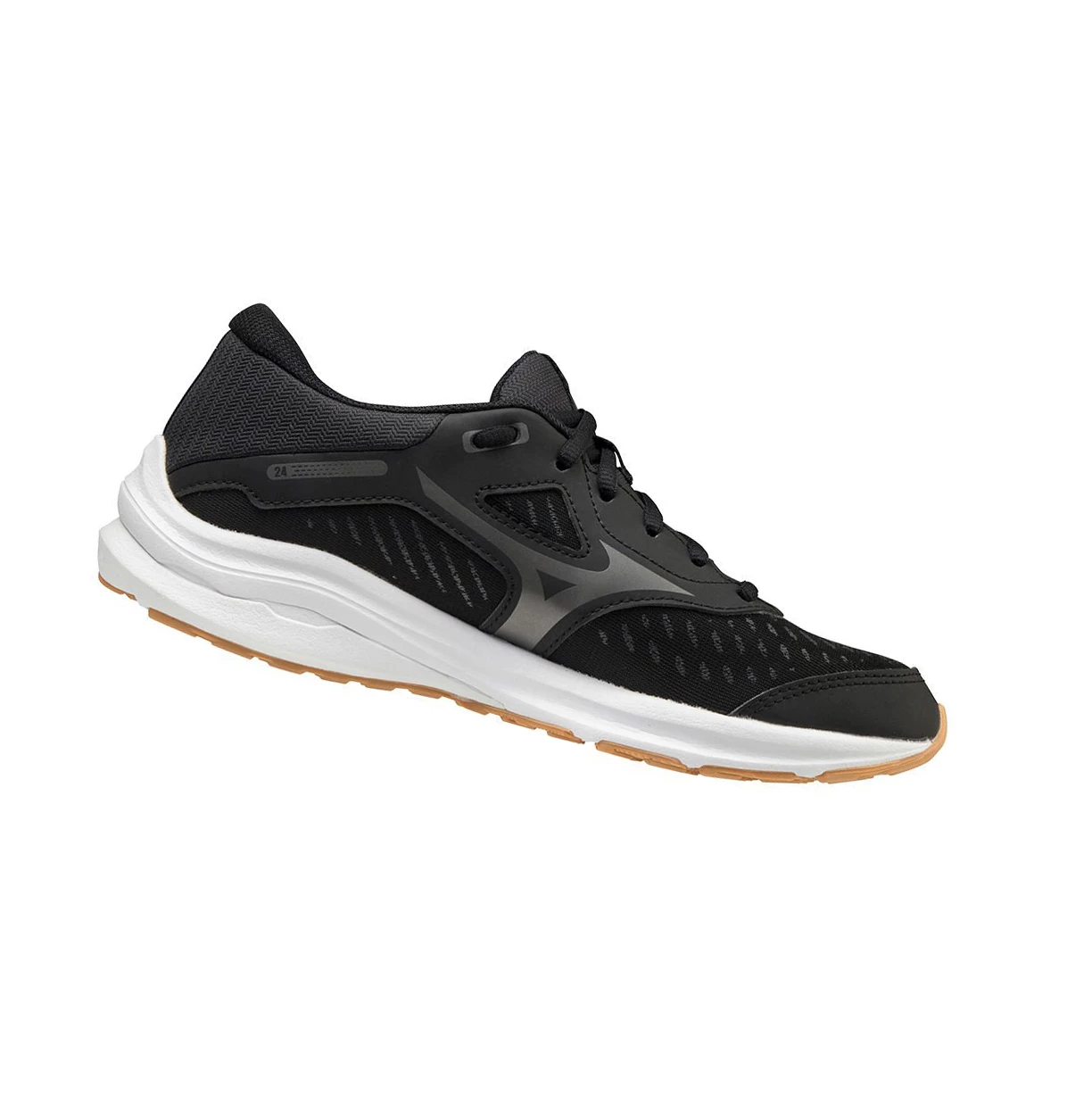 Black/Grey Mizuno Wave Rider 24 Women's Running Shoes | 789-QERUSD