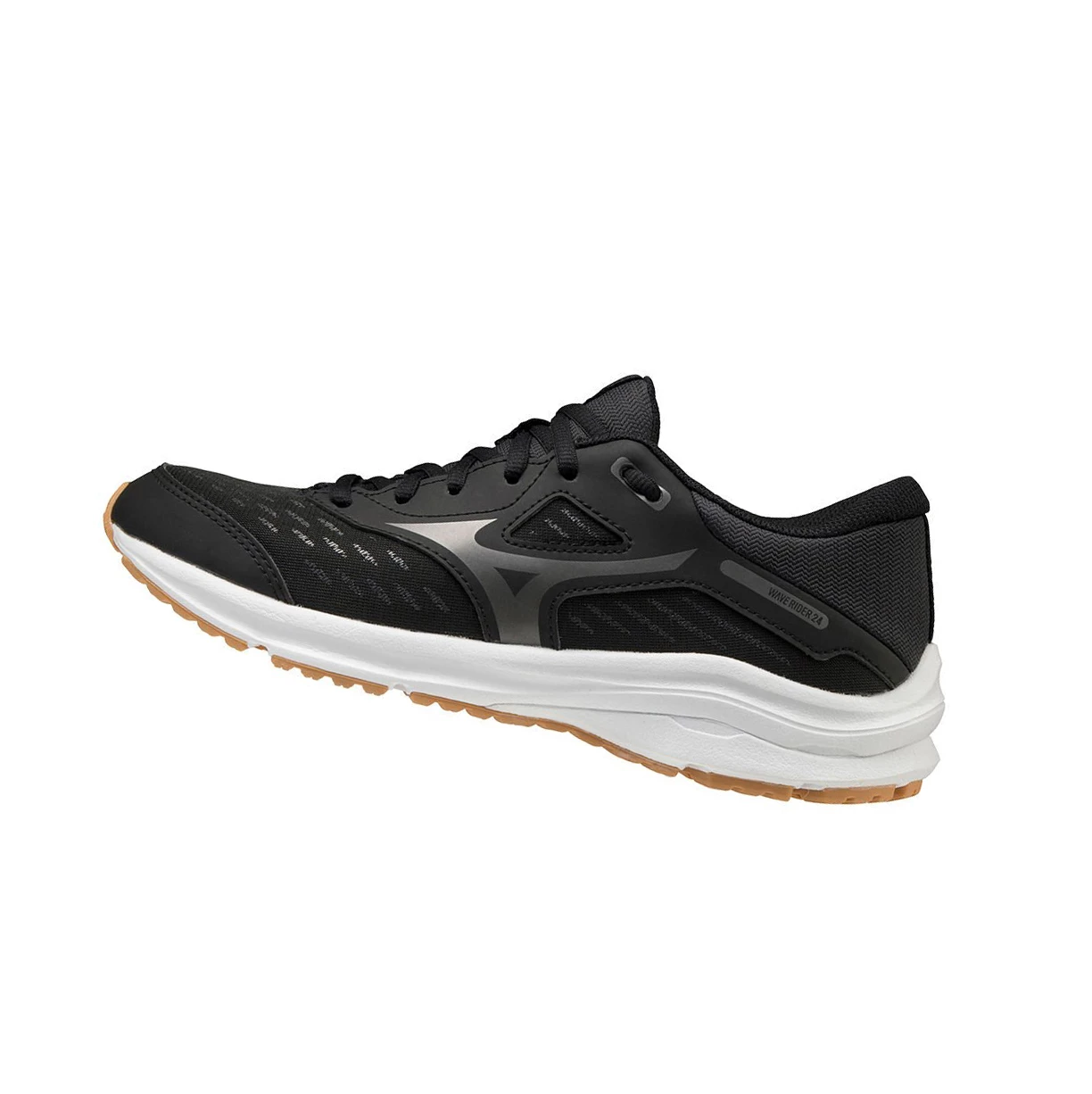 Black/Grey Mizuno Wave Rider 24 Women\'s Running Shoes | 789-QERUSD