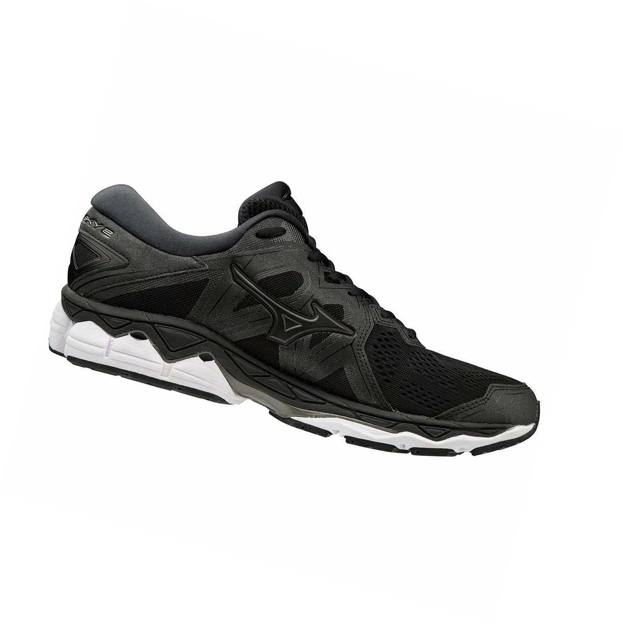 Black/Grey Mizuno Wave Sky 2 Men's Running Shoes | 720-RXHQKI