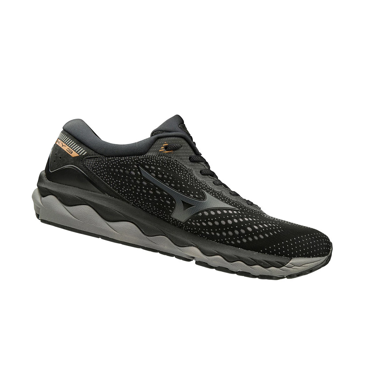 Black/Grey Mizuno Wave Sky 3 Men's Running Shoes | 784-AJYVMK