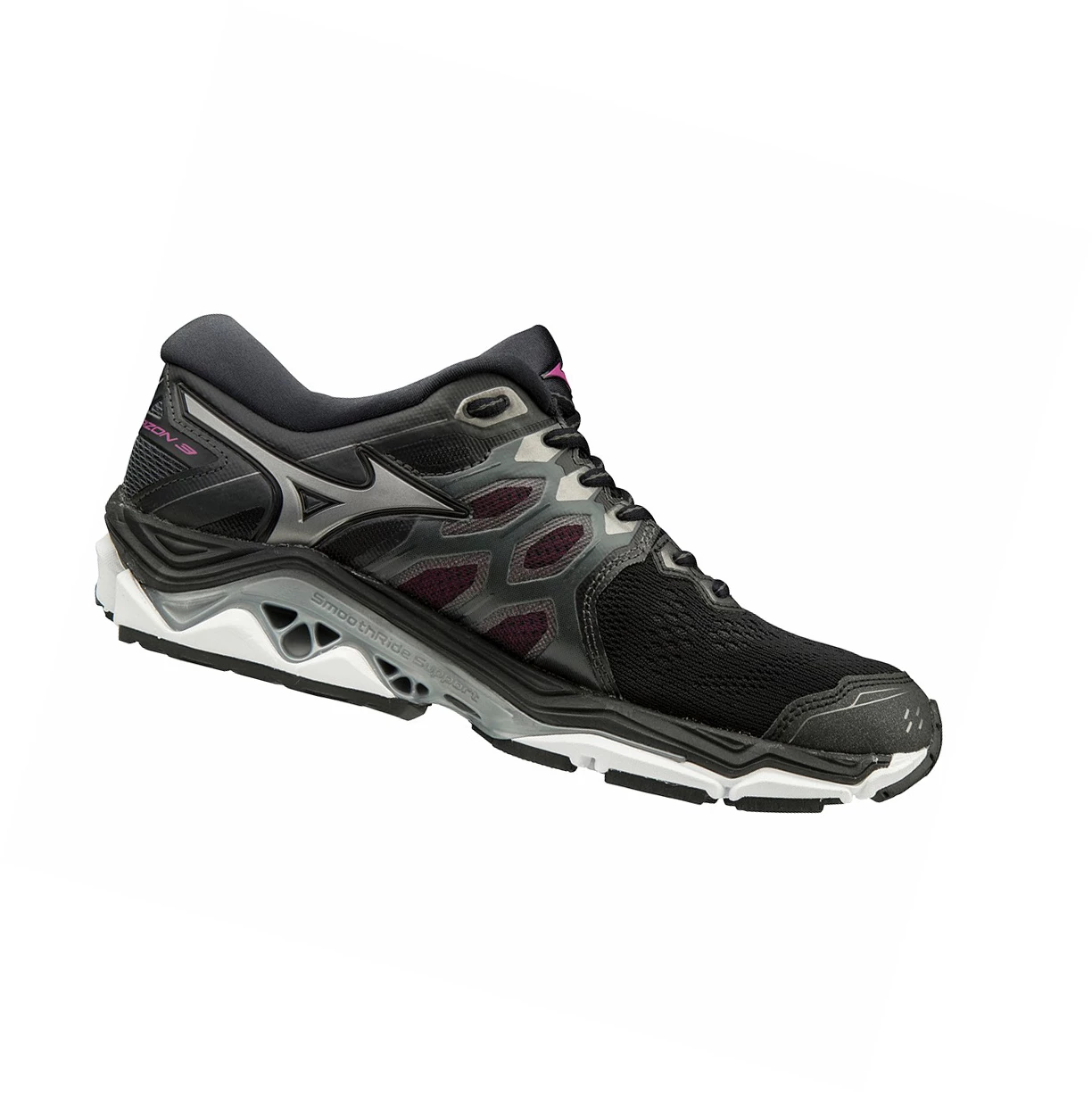 Black/Grey/Pink Mizuno Wave Horizon 3 Women's Running Shoes | 187-VAQTUN