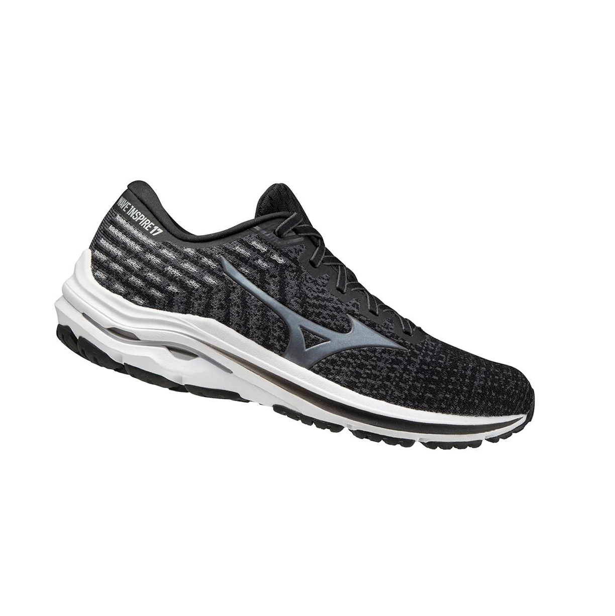 Black Mizuno Wave Inspire 17 Waveknit Men's Running Shoes | 302-ZVJIQC