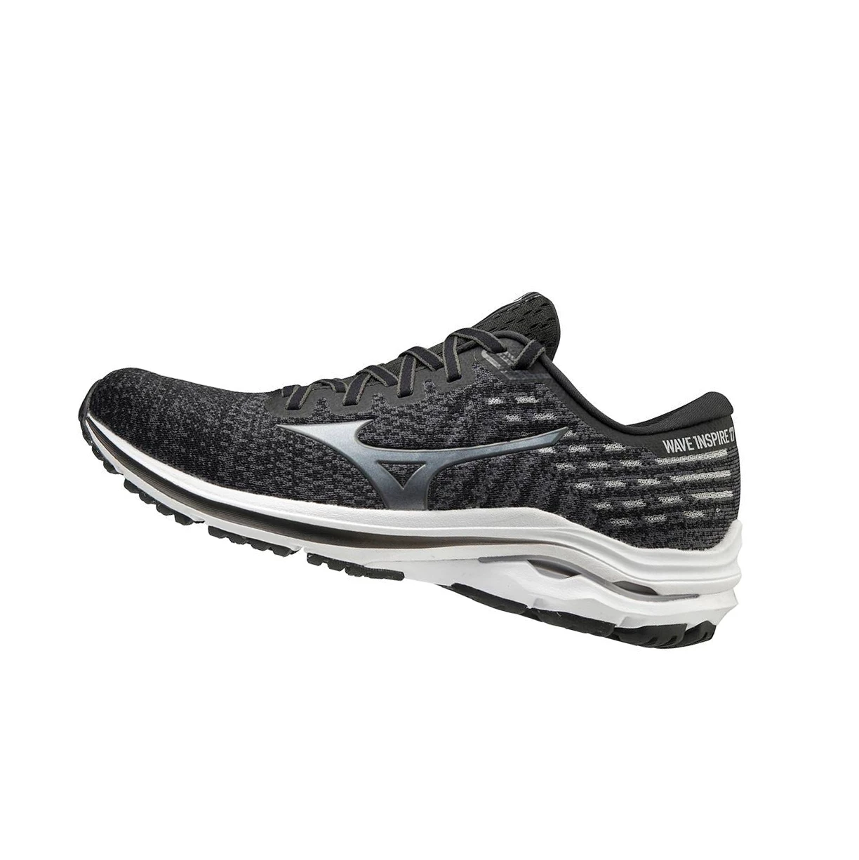 Black Mizuno Wave Inspire 17 Waveknit Men\'s Running Shoes | 302-ZVJIQC