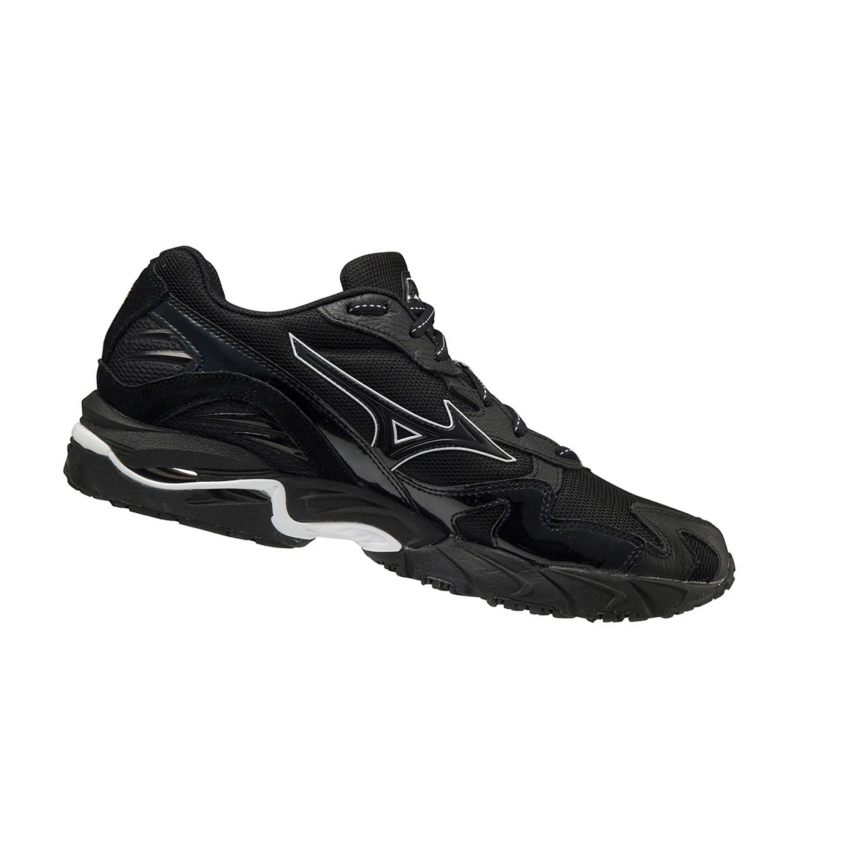 Black Mizuno Wave Rider 10 Kuro Men's Trainers | 069-KMAOUN