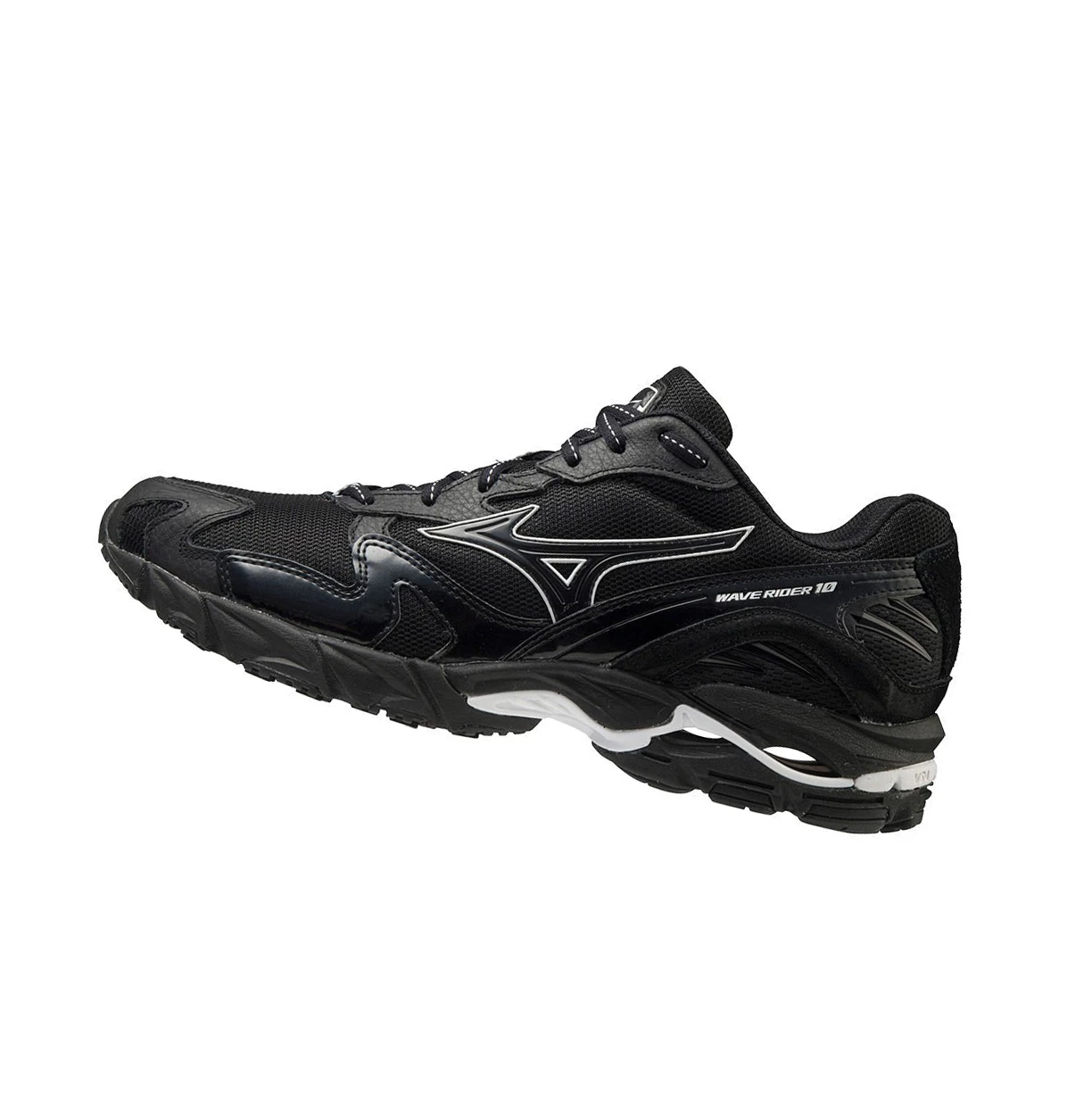 Black Mizuno Wave Rider 10 Kuro Women\'s Trainers | 723-AXVMBL