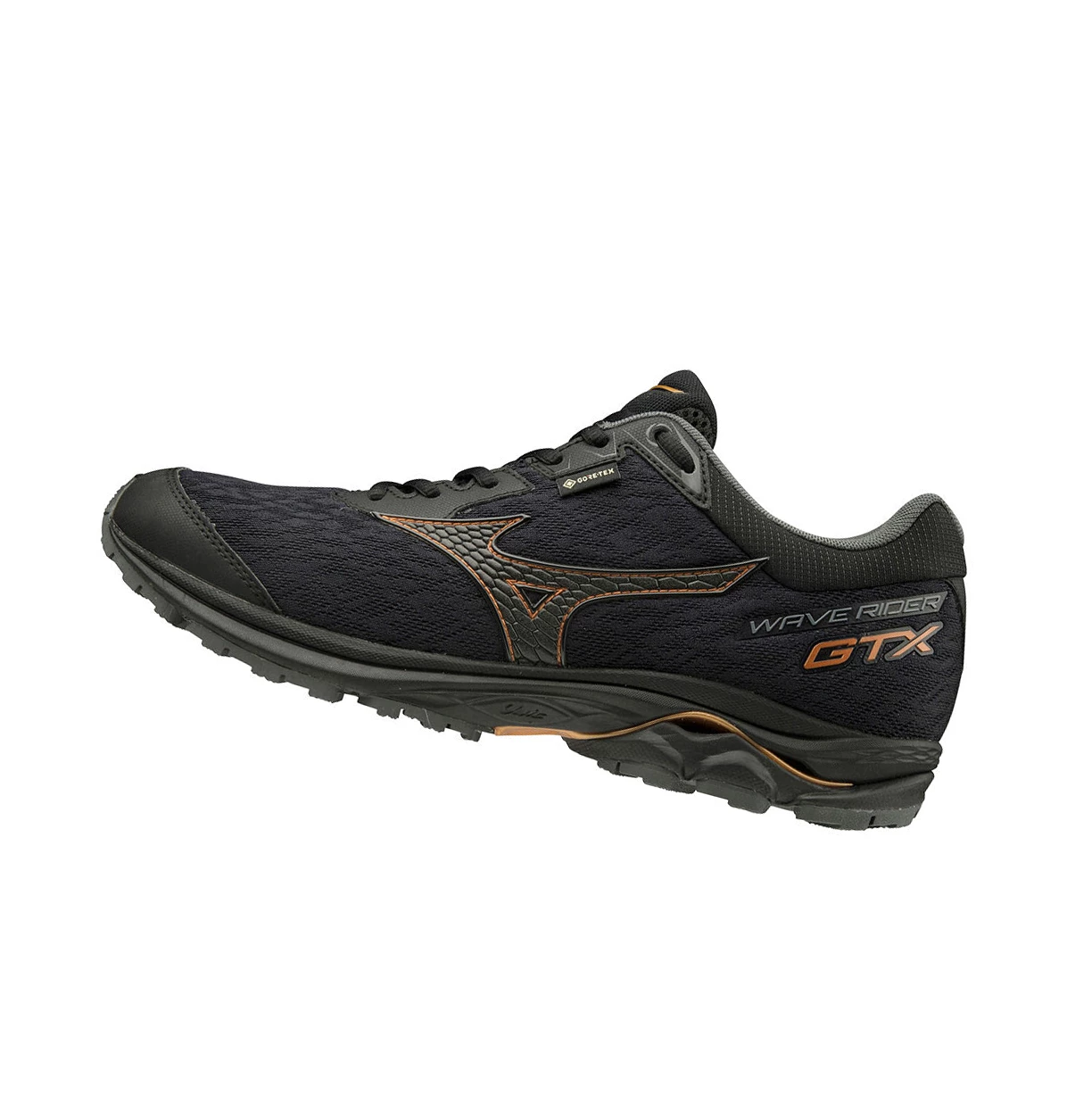 Black Mizuno Wave Rider Gtx Men\'s Trail Running Shoes | 092-GKAZHC