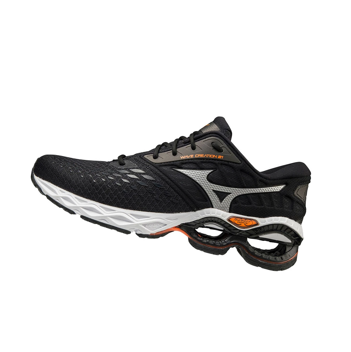 Black/ Orange Mizuno Wave Creation 21 Men\'s Running Shoes | 908-ITBPDF