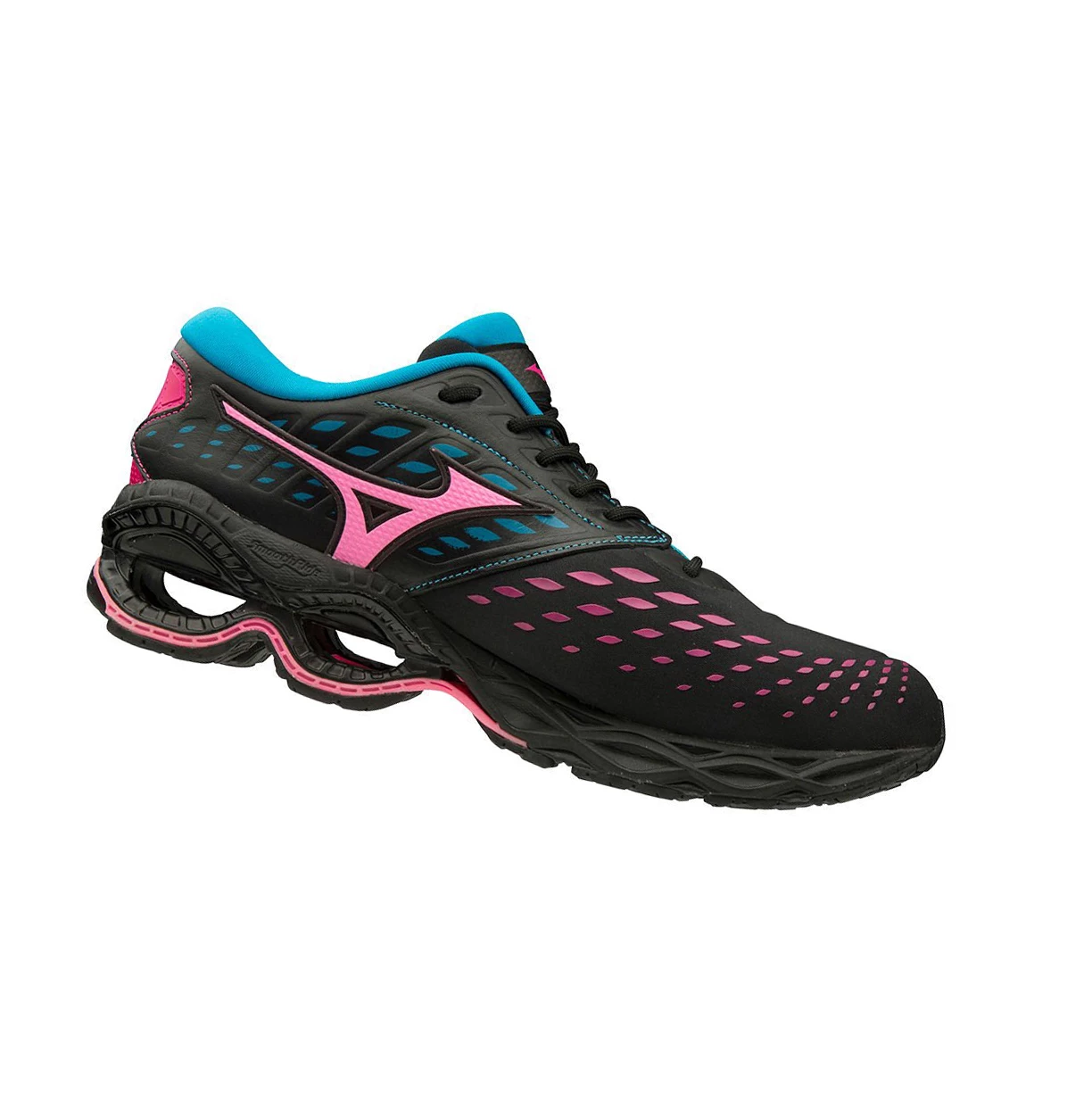 Black/Pink/ Blue Mizuno Wave Creation Ls Women's Trainers | 643-VUCFEL