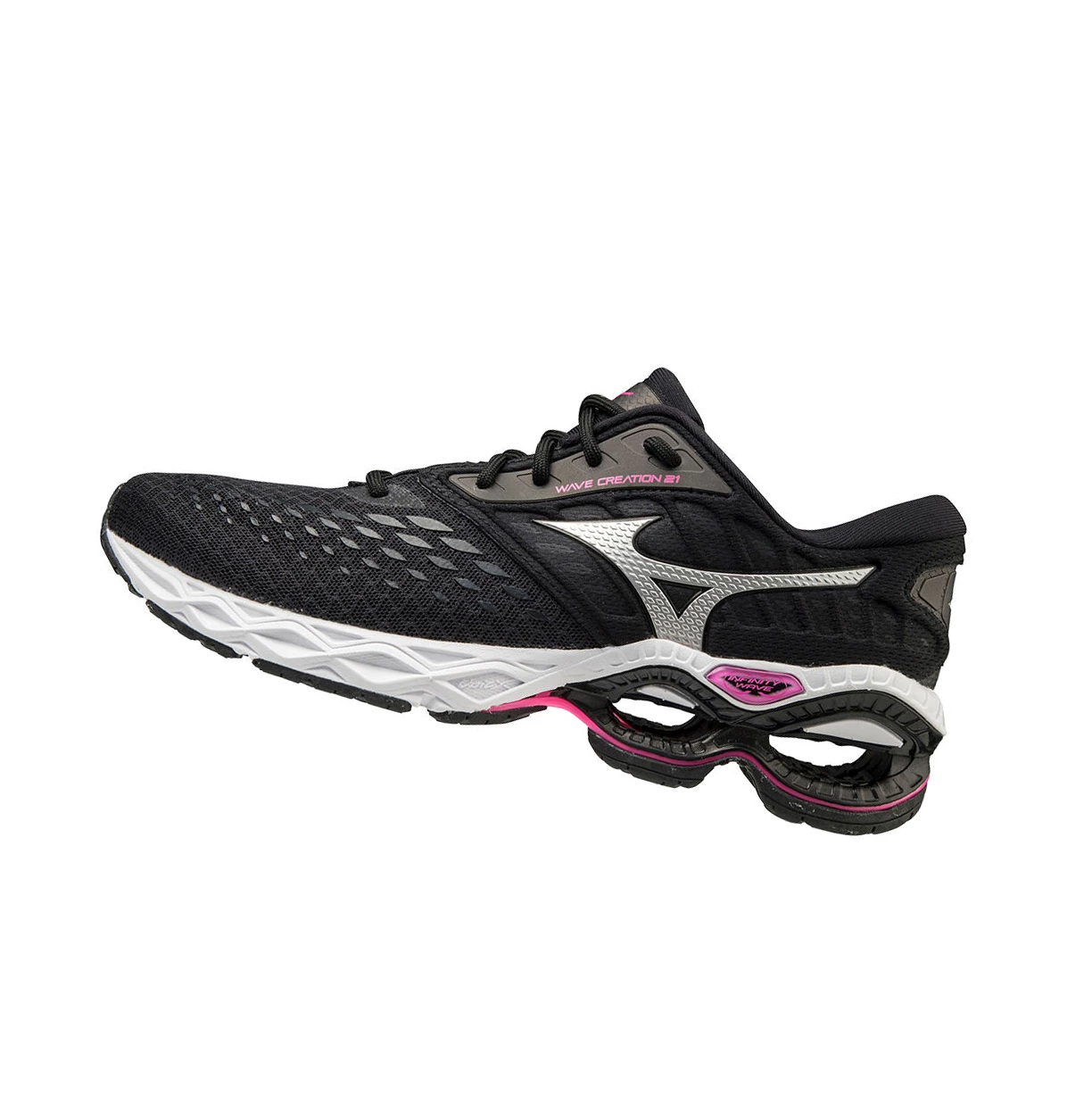 Black/ Pink Mizuno Wave Creation 21 Women\'s Running Shoes | 167-MFBERQ