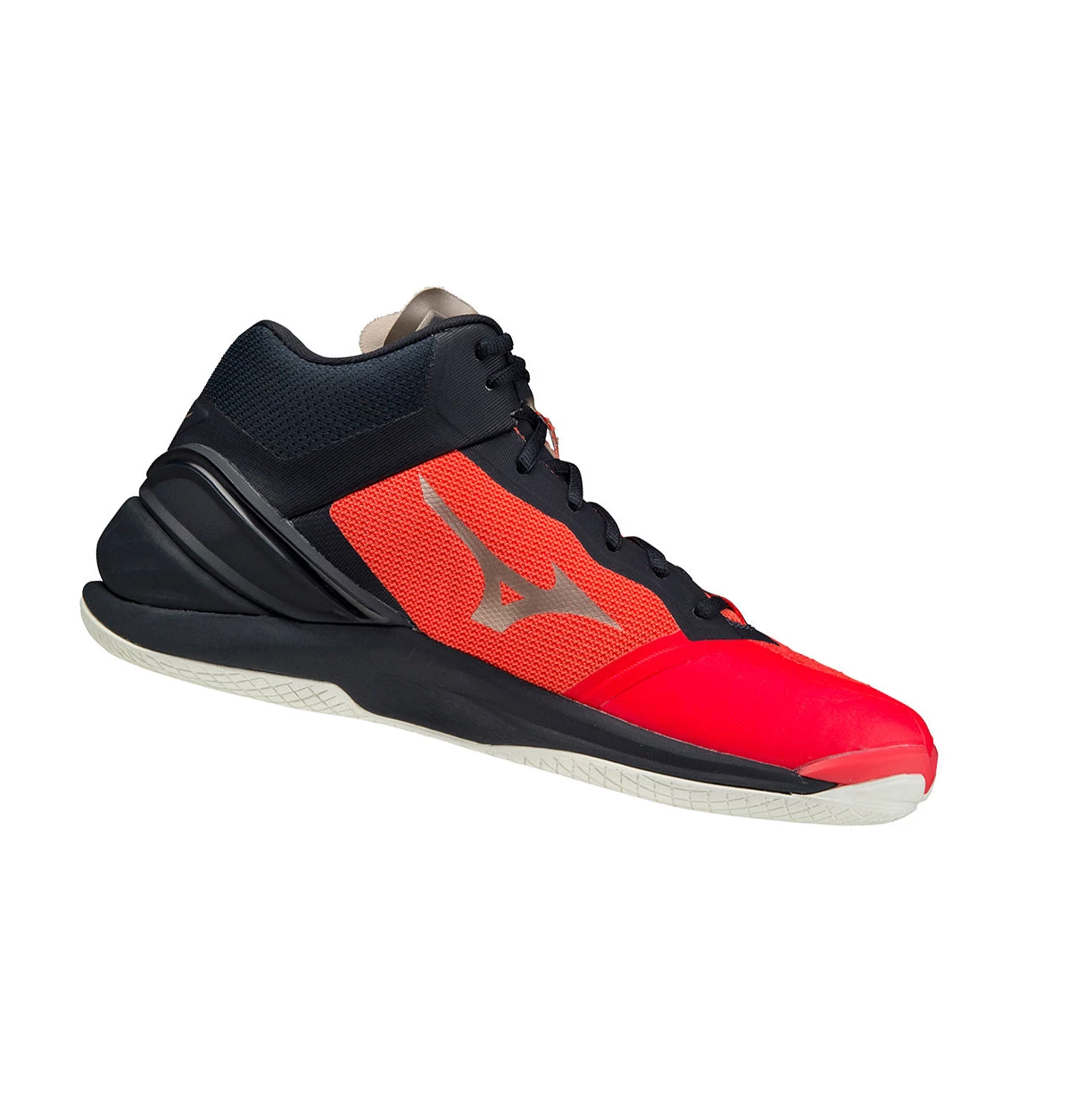 Black/Red/Gold Mizuno Wave Stealth Neo Mid Men's Handball Shoes | 539-SFZUKG