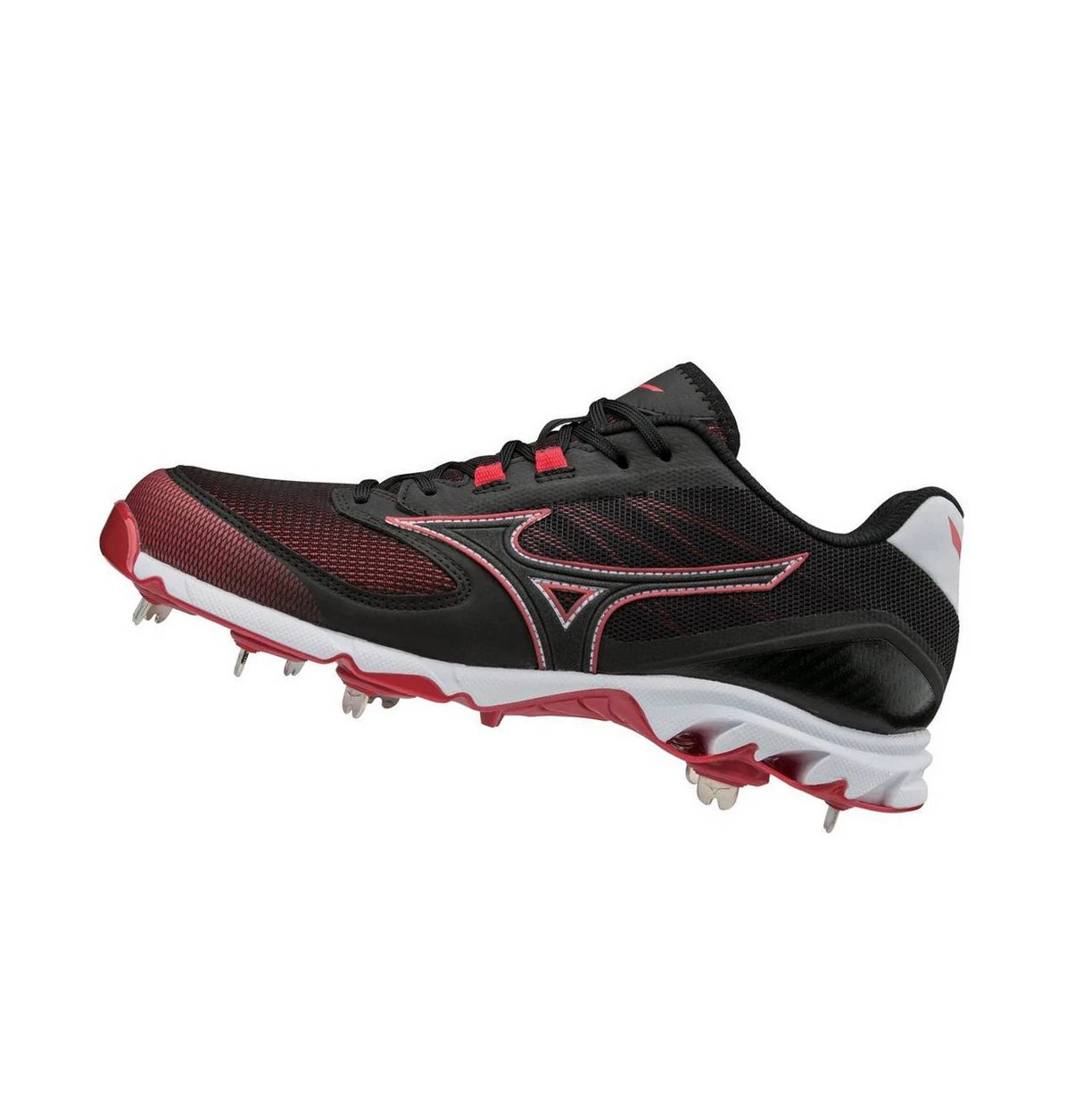 Black/Red Mizuno 9-spike Dominant 2 Low Metal Men\'s Baseball Cleats | 294-CGLRTD