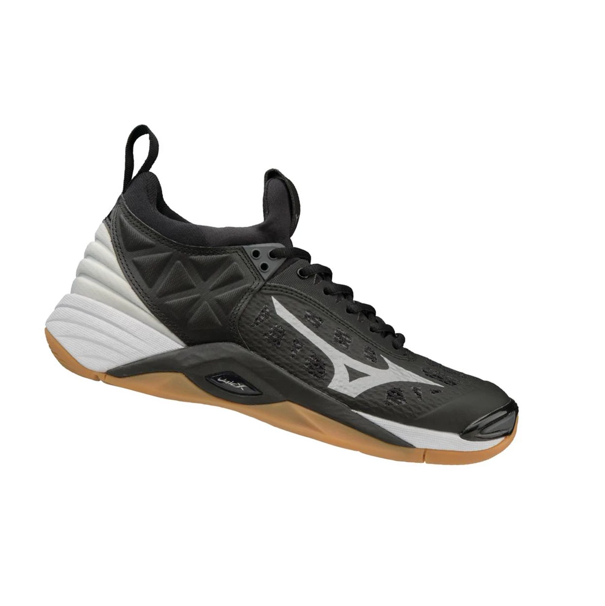 Black/Silver Mizuno Wave Momentum Women's Volleyball Shoes | 420-ATDPZG