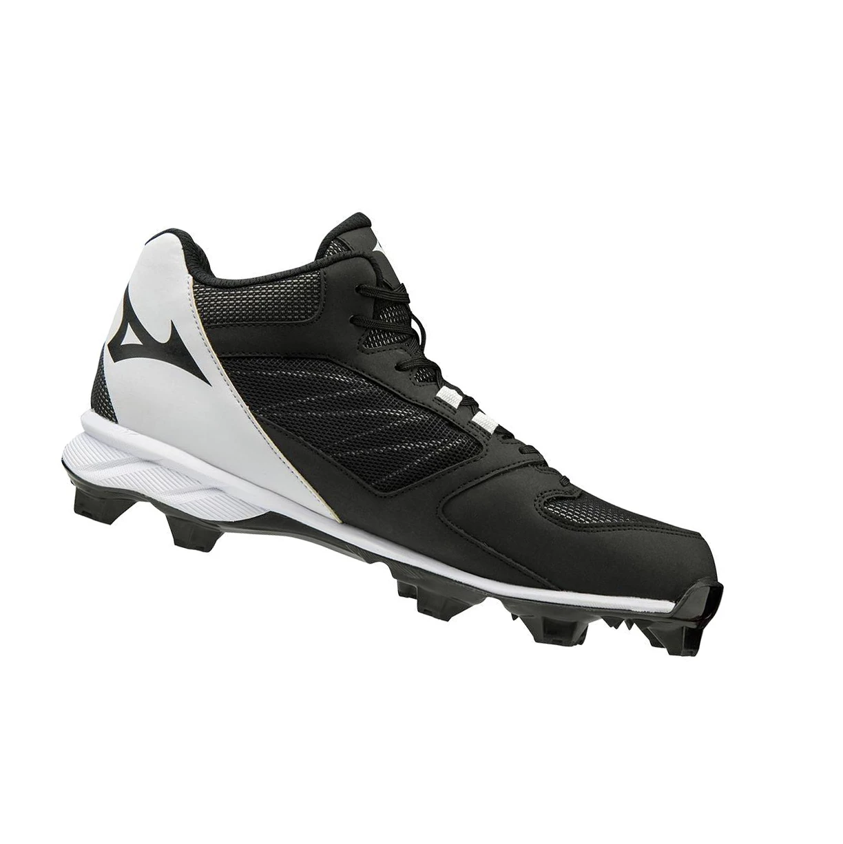 Black/White Mizuno 9-spike Advanced Dominant Tpu Mid Molded Men's Baseball Cleats | 163-MBPFTJ