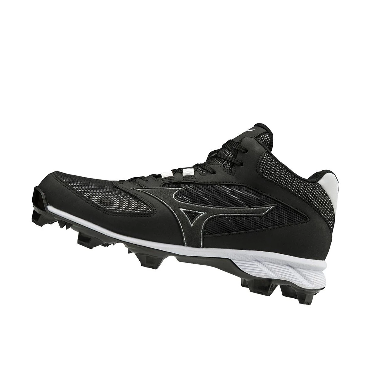 Black/White Mizuno 9-spike Advanced Dominant Tpu Mid Molded Men\'s Baseball Cleats | 163-MBPFTJ