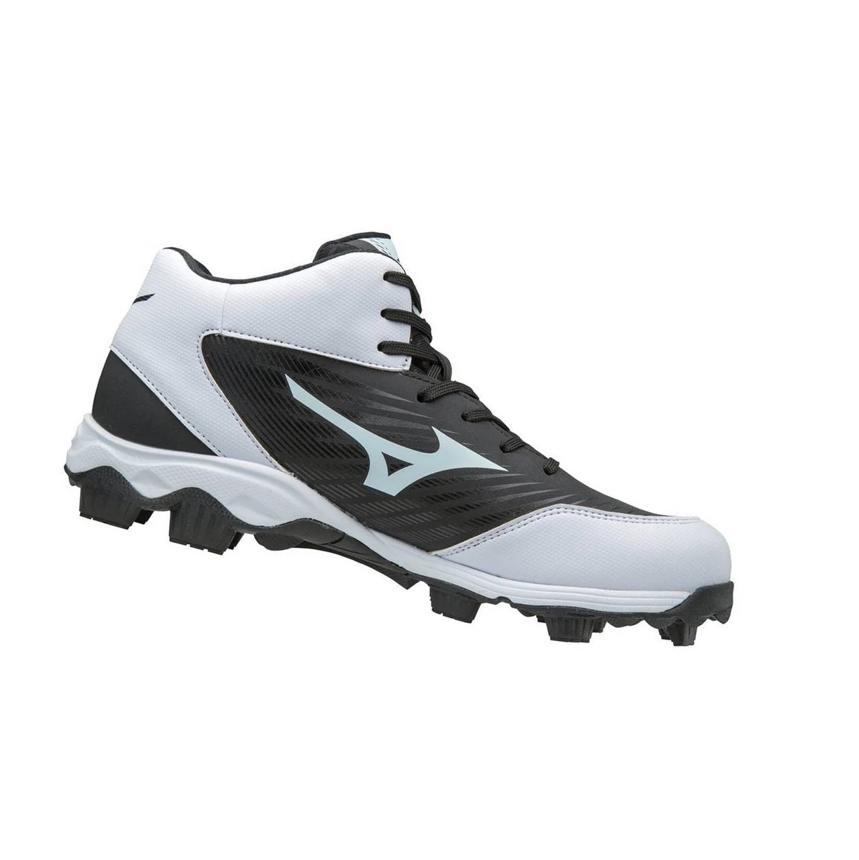 Black/White Mizuno 9-spike Advanced Franchise 9 Mid Molded Men's Baseball Cleats | 398-WNISYE