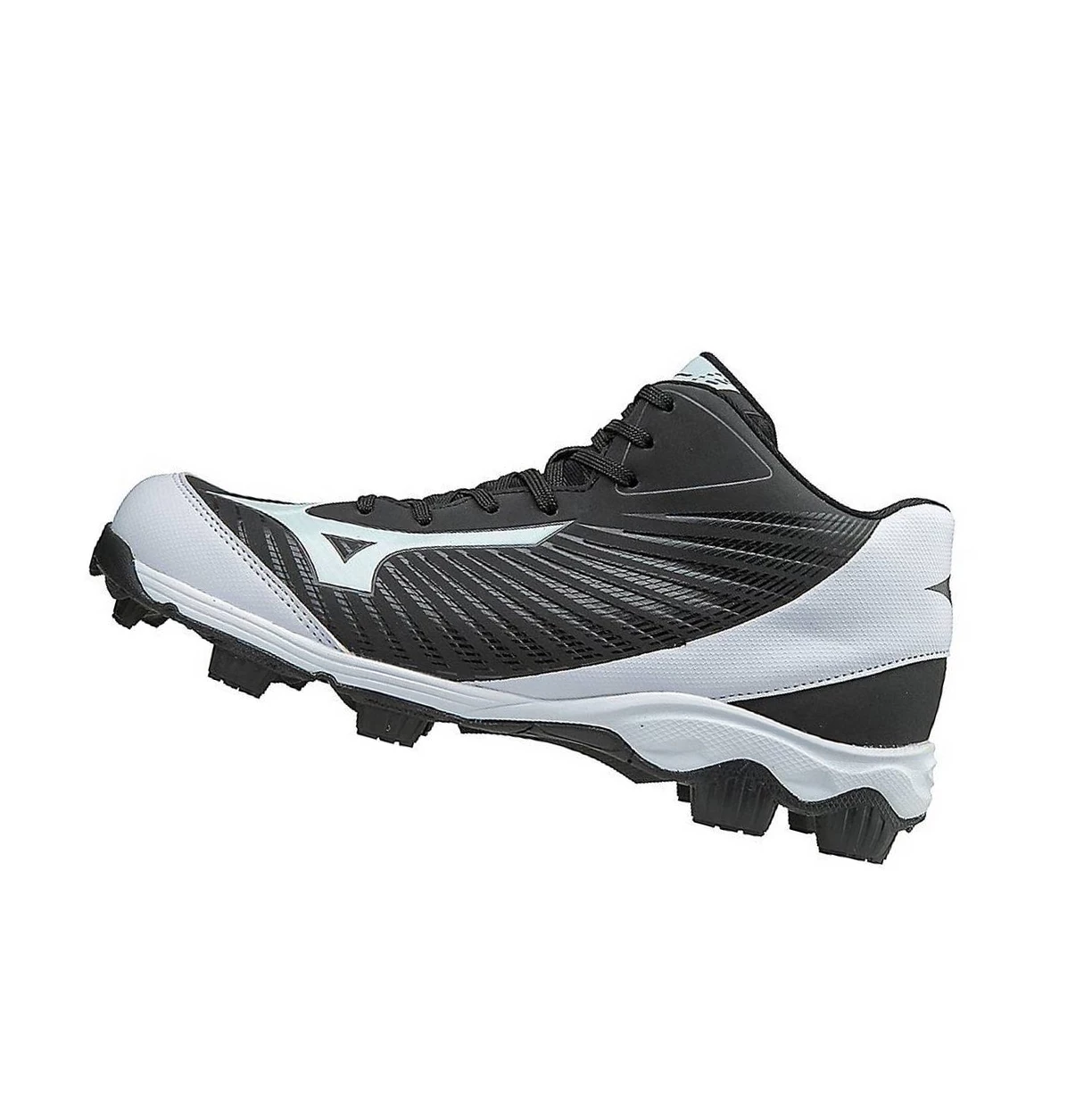 Black/White Mizuno 9-spike Advanced Franchise 9 Mid Molded Men\'s Baseball Cleats | 398-WNISYE