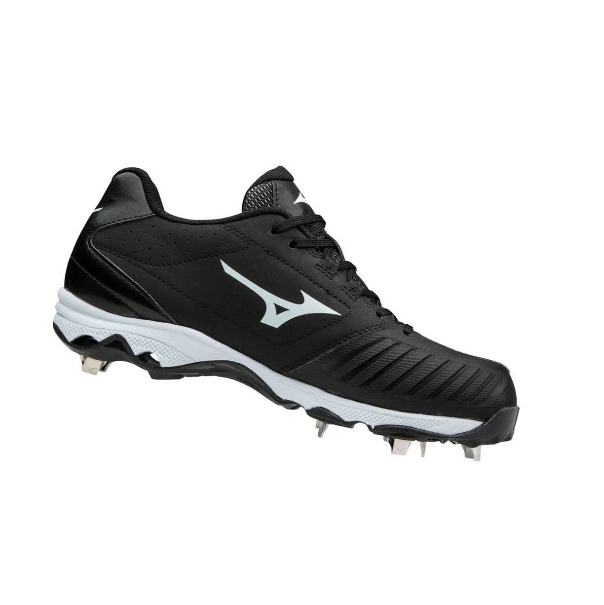 Black/White Mizuno 9-spike Advanced Sweep 4 Low Metal Women's Softball Cleats | 159-USTOWY