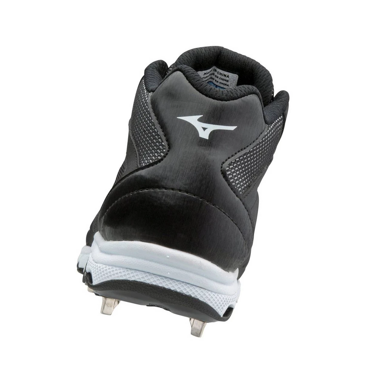 Black/White Mizuno 9-spike Advanced Sweep 4 Mid Metal Women's Softball Cleats | 612-XJGDCF