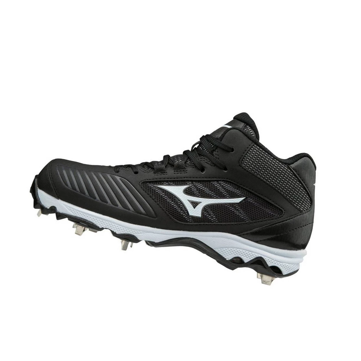 Black/White Mizuno 9-spike Advanced Sweep 4 Mid Metal Women\'s Softball Cleats | 612-XJGDCF