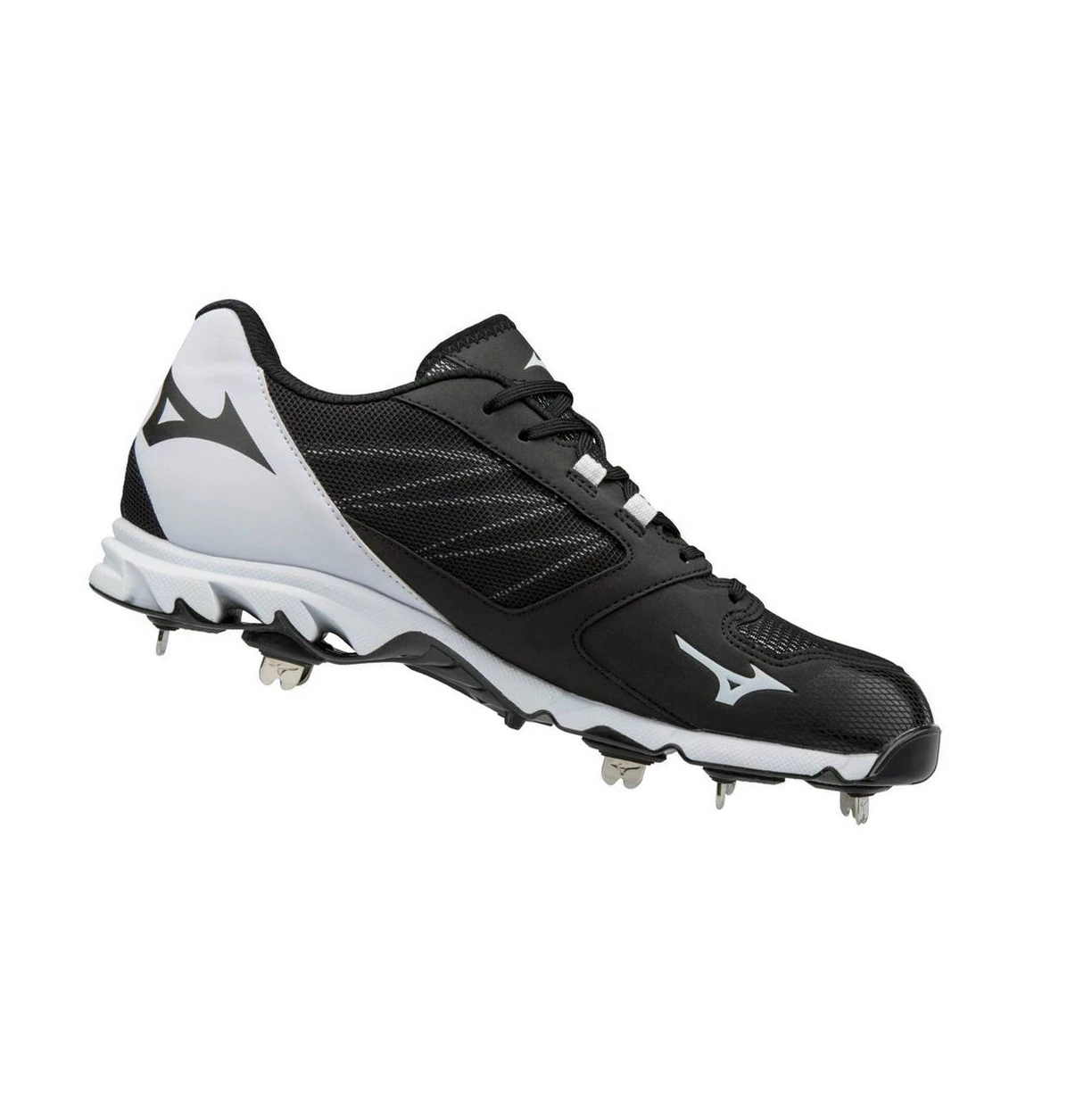 Black/White Mizuno 9-spike Dominant 2 Low Metal Men's Baseball Cleats | 326-ZOLVJX