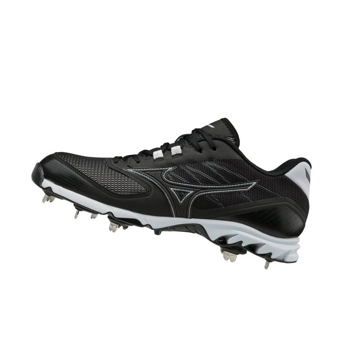 Black/White Mizuno 9-spike Dominant 2 Low Metal Men\'s Baseball Cleats | 326-ZOLVJX