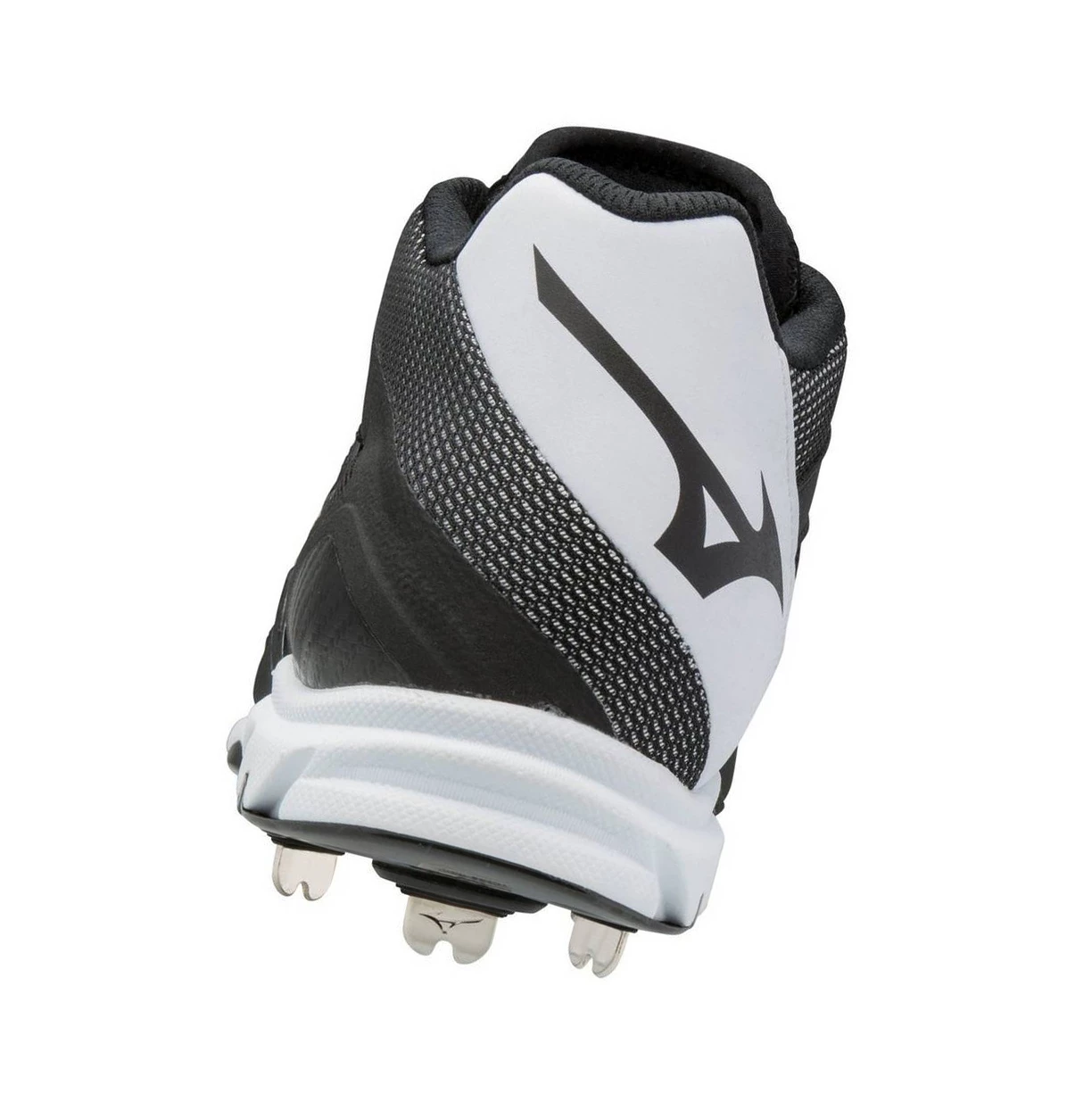 Black/White Mizuno 9-spike Dominant 2 Metal Mid Men's Baseball Cleats | 847-QZDJEV