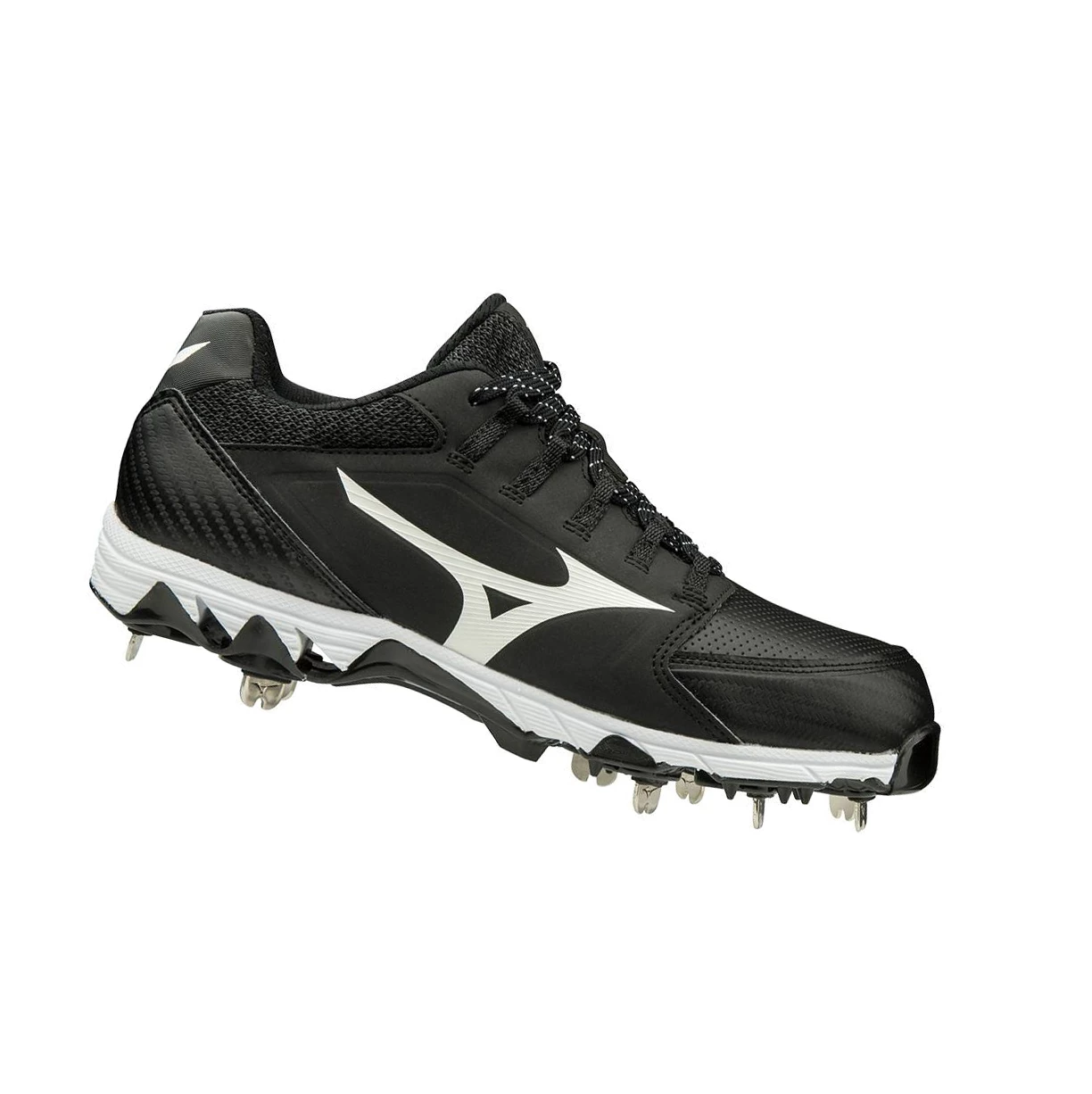 Black/White Mizuno 9-spike Swift 6 Low Metal Women's Softball Cleats | 784-NXBDSL