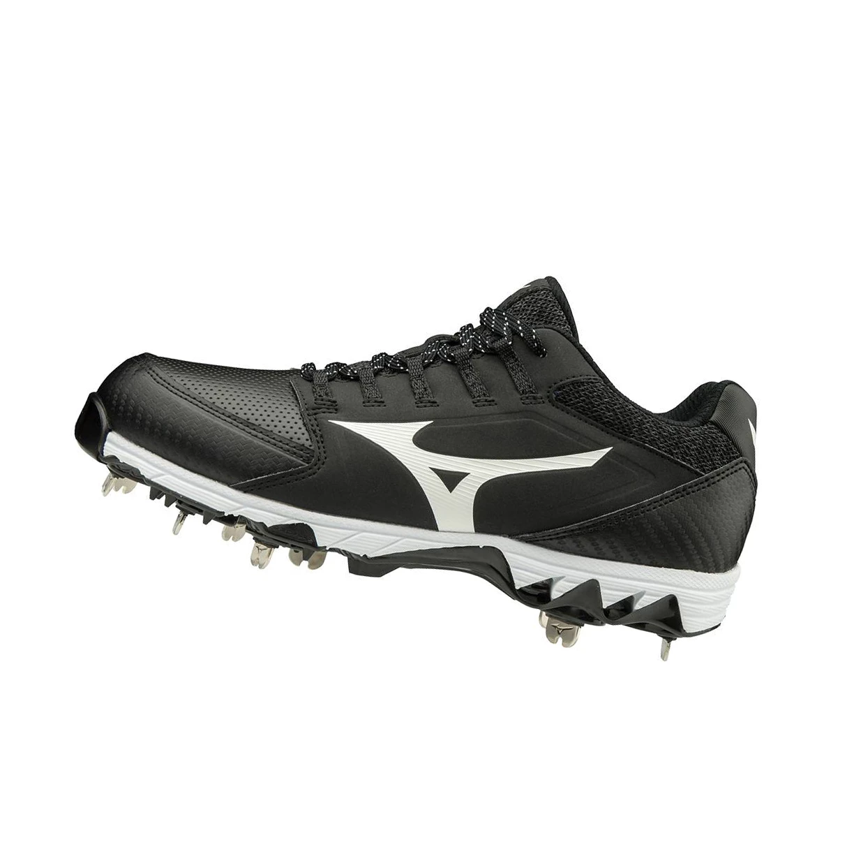 Black/White Mizuno 9-spike Swift 6 Low Metal Women\'s Softball Cleats | 784-NXBDSL