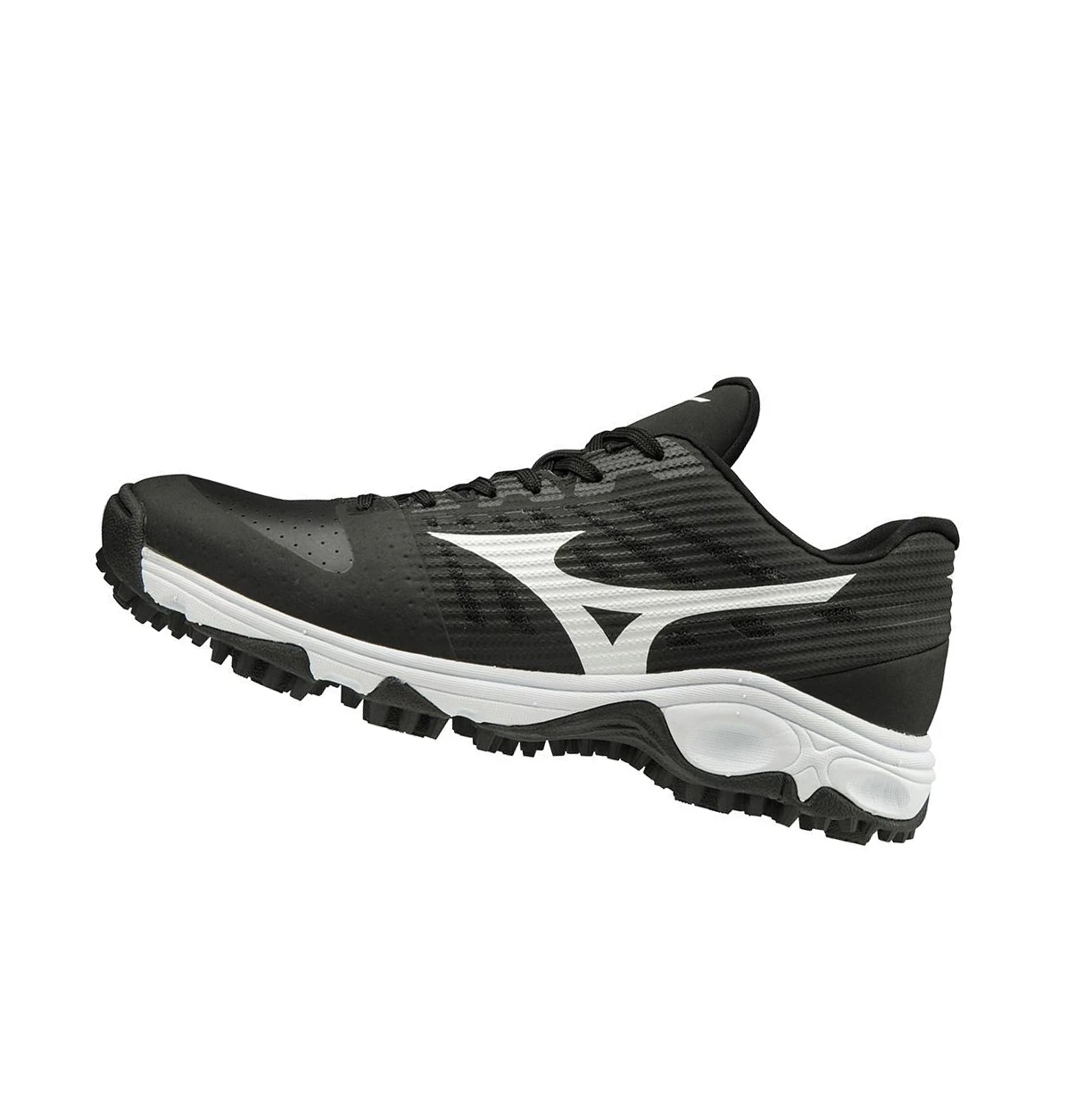 Black/White Mizuno Ambition All Surface Low Turf Men\'s Baseball Shoes | 870-QGISXE