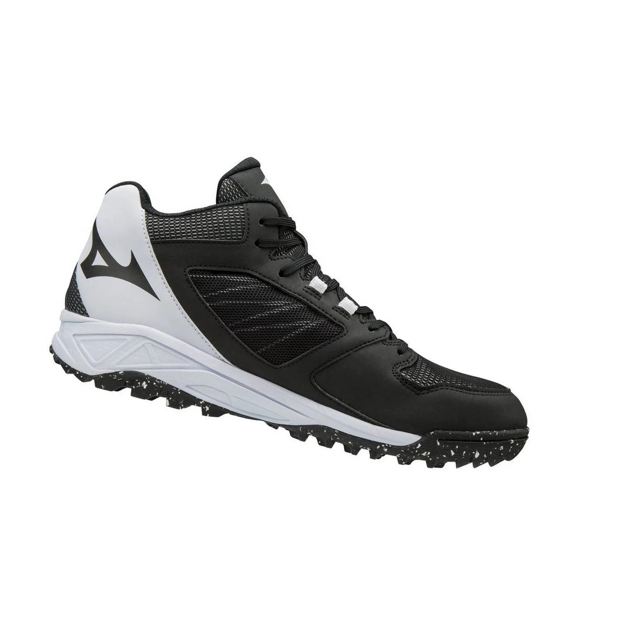 Black/White Mizuno Dominant All Surface Mid Turf Men's Baseball Shoes | 731-ZNAVOQ