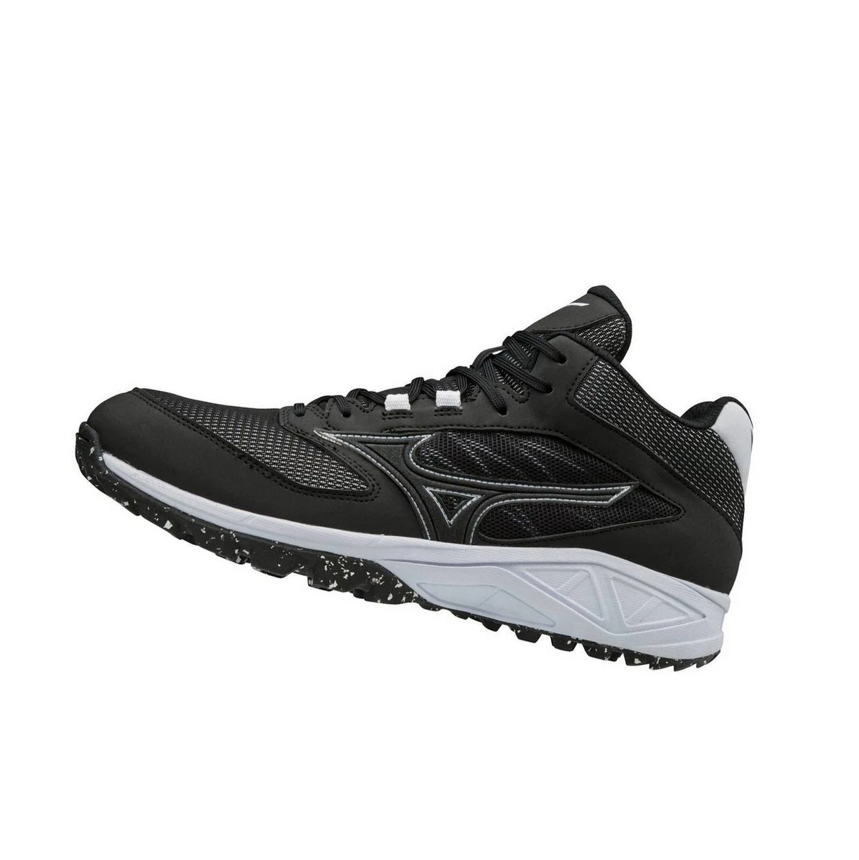 Black/White Mizuno Dominant All Surface Mid Turf Men\'s Baseball Shoes | 731-ZNAVOQ