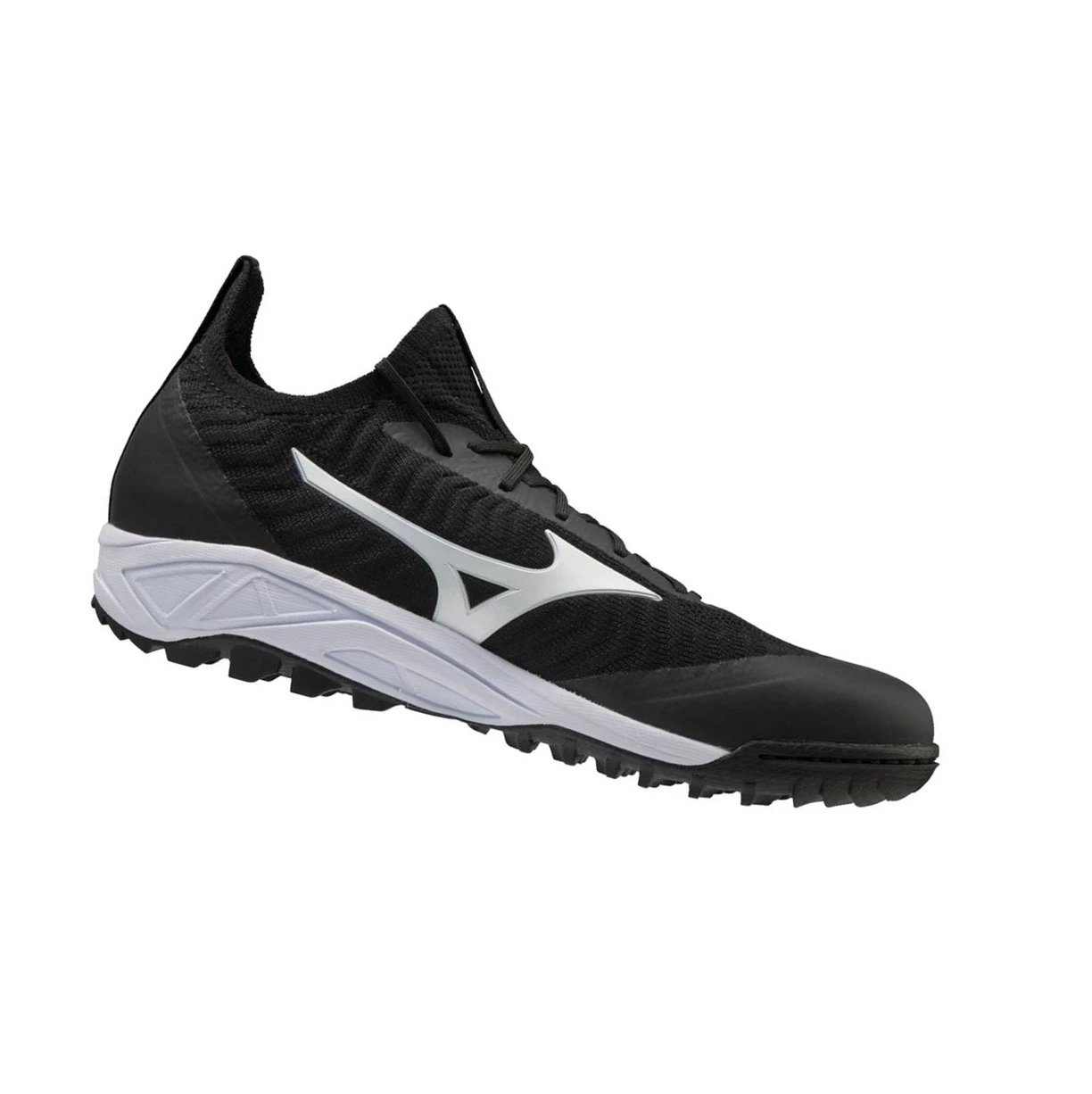 Black/White Mizuno Dominant As Knit All Surface Low Turf Men's Baseball Shoes | 035-KRZDWQ