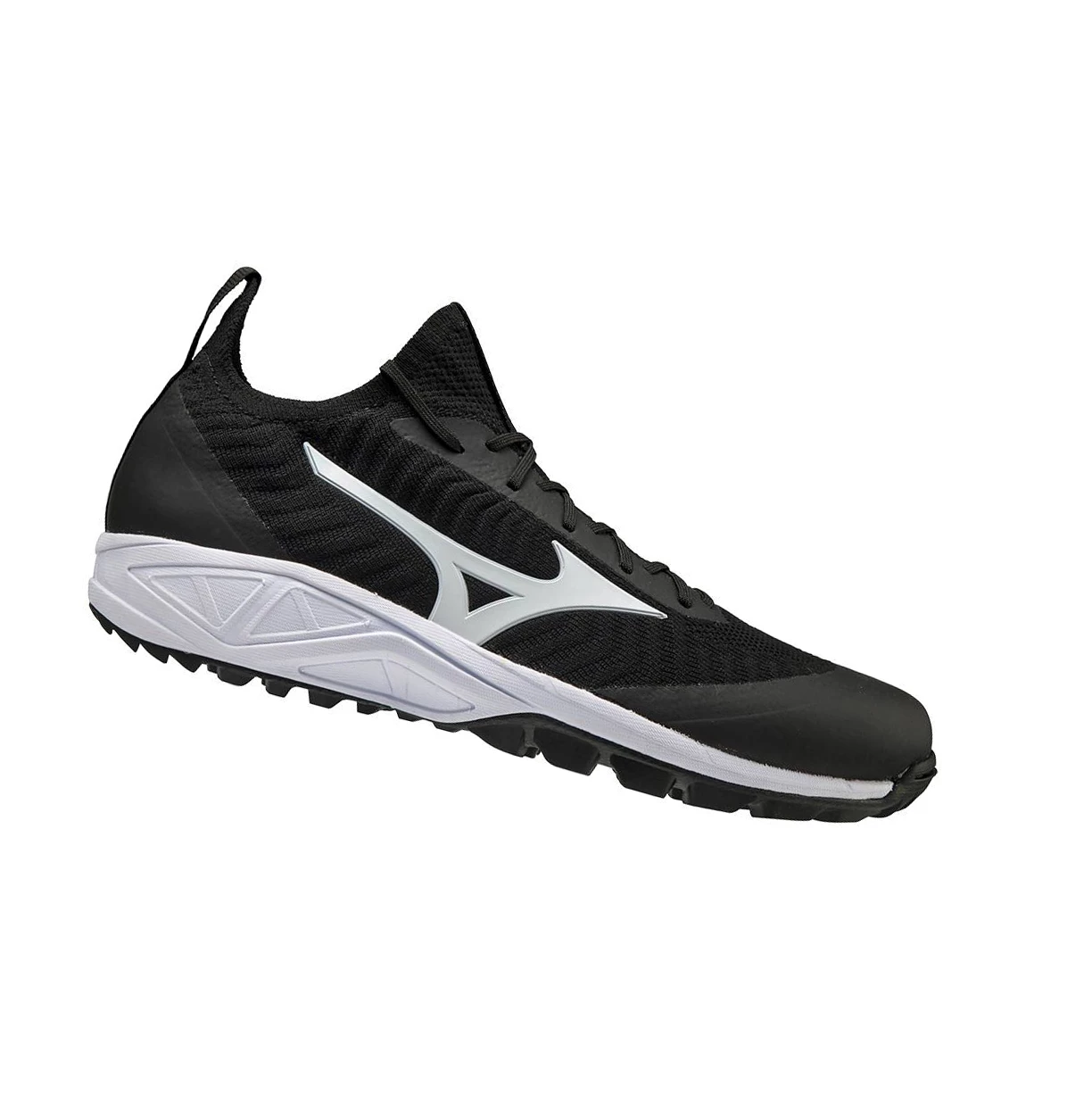 Black/White Mizuno Dominant As Knit All Surface Low Turf Men's Baseball Shoes | 035-KRZDWQ