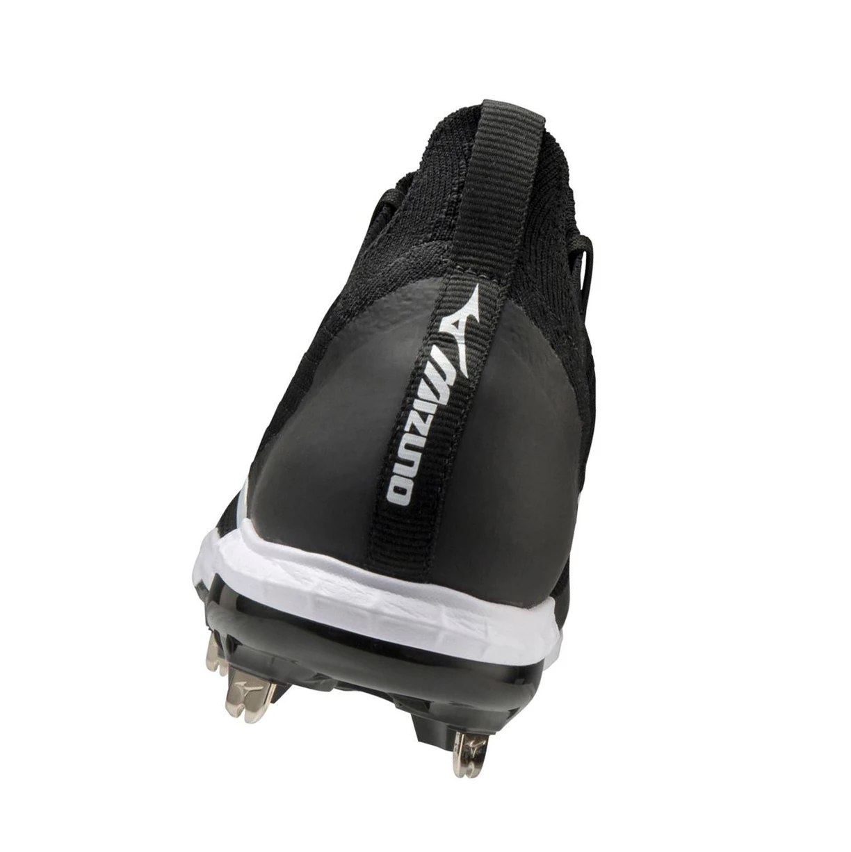 Black/White Mizuno Dominant Knit Metal Men's Baseball Cleats | 931-AOVGLW