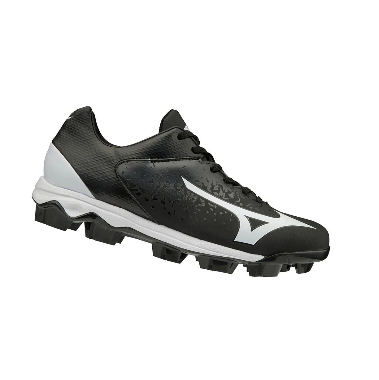 Black/White Mizuno Finch Select Nine Molded Women's Softball Cleats | 890-QJGVES