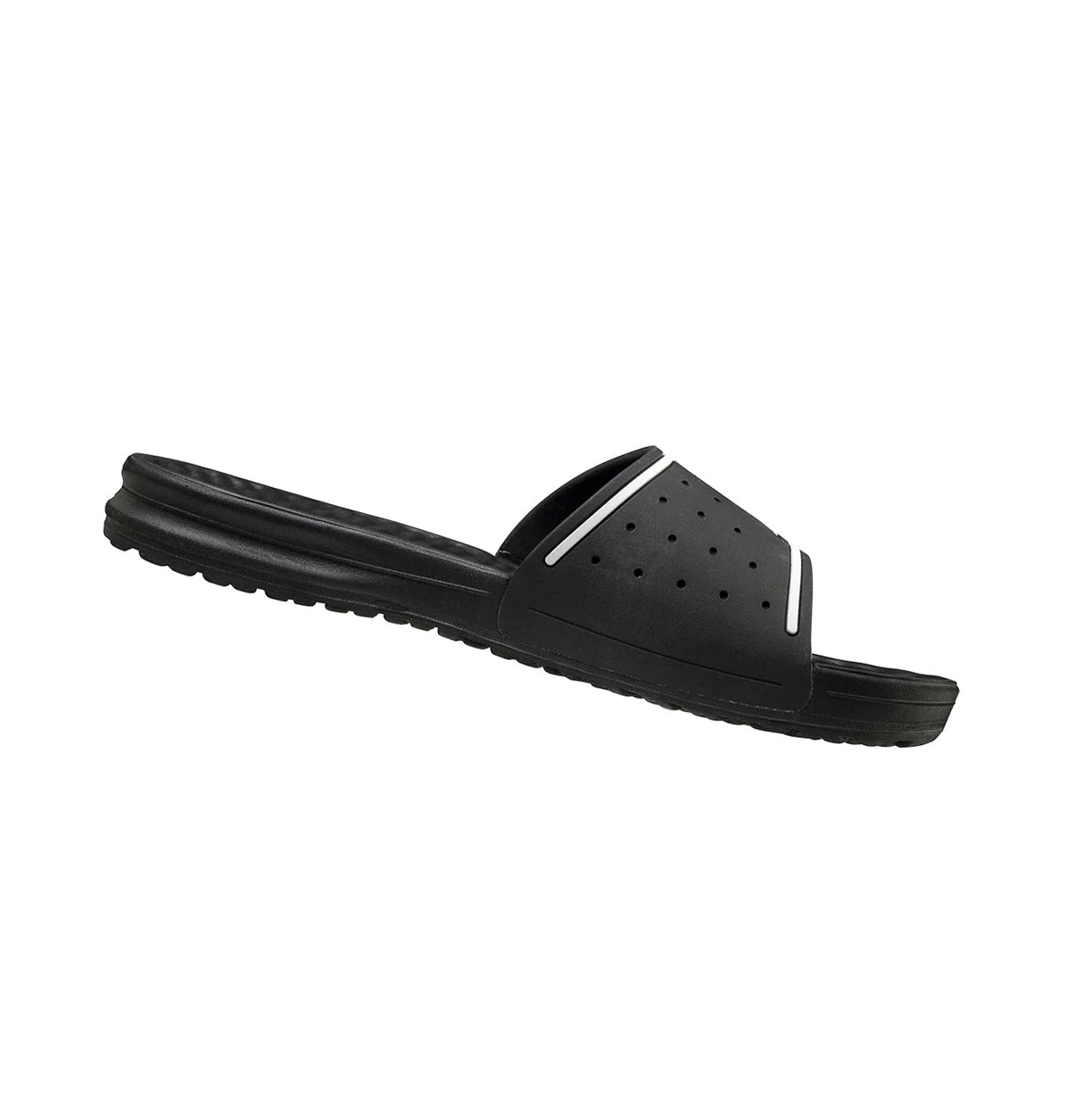 Black/White Mizuno Relax Slide 2 Men's Slides | 198-HKLJMO