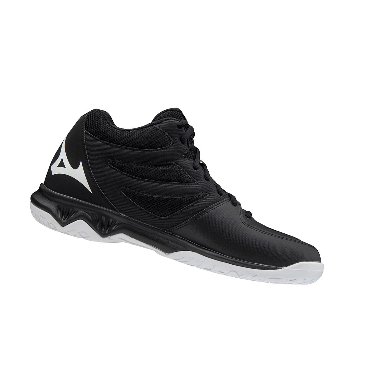 Black/White Mizuno Thunder Blade 2 Mid Women's Volleyball Shoes | 094-GALYJE