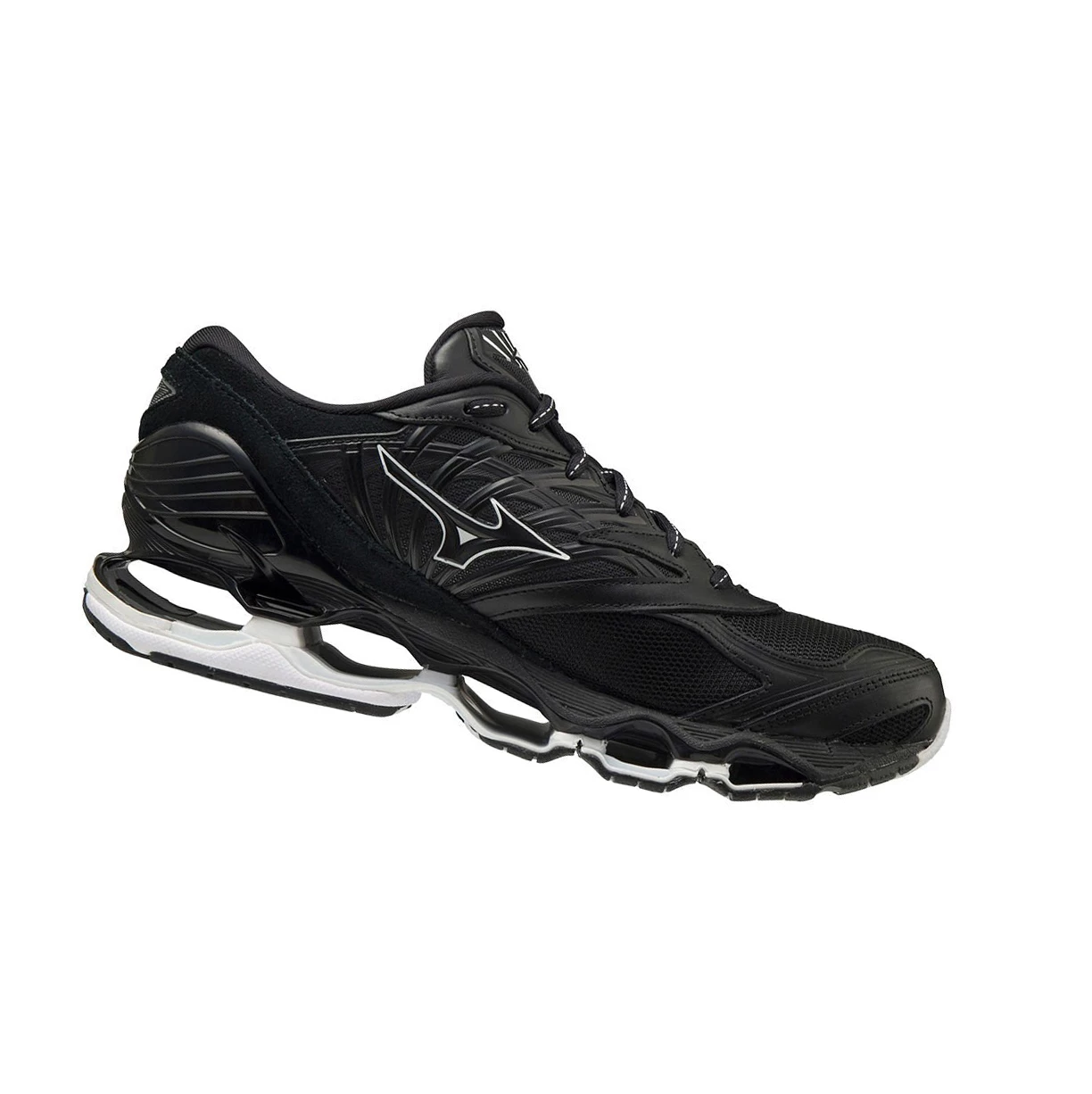 Black/White Mizuno Wave Prophecy Ls Kuro Women's Trainers | 164-VBGPEL