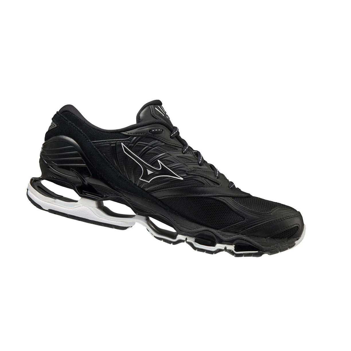 Black/White Mizuno Wave Prophecy Ls Kuro Men's Trainers | 870-NDYCEJ