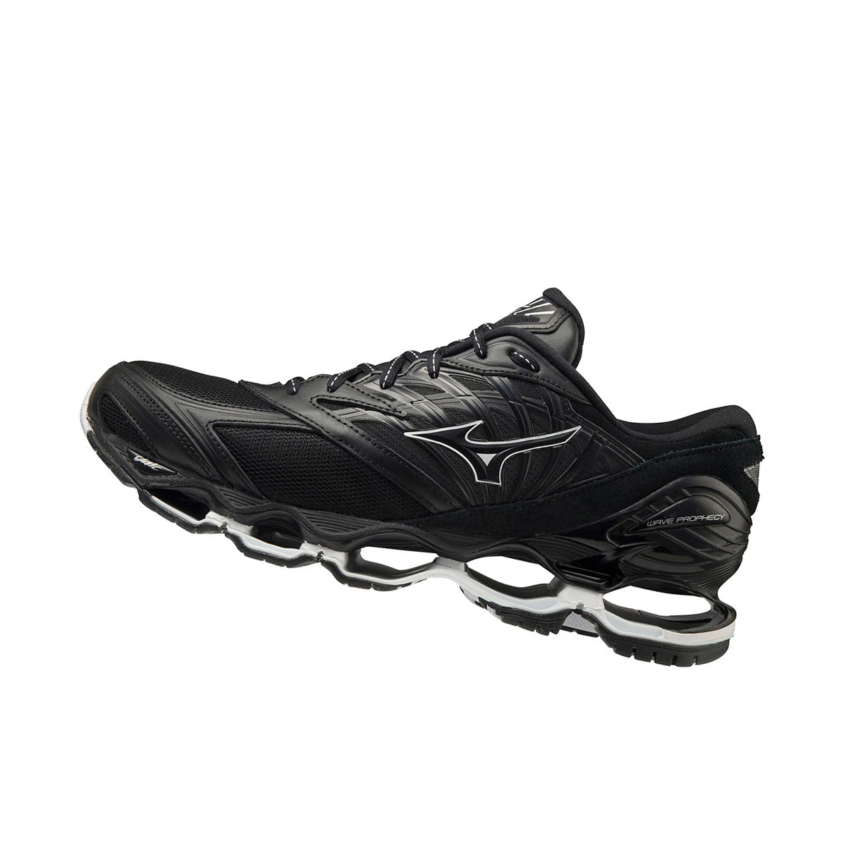 Black/White Mizuno Wave Prophecy Ls Kuro Men\'s Trainers | 870-NDYCEJ