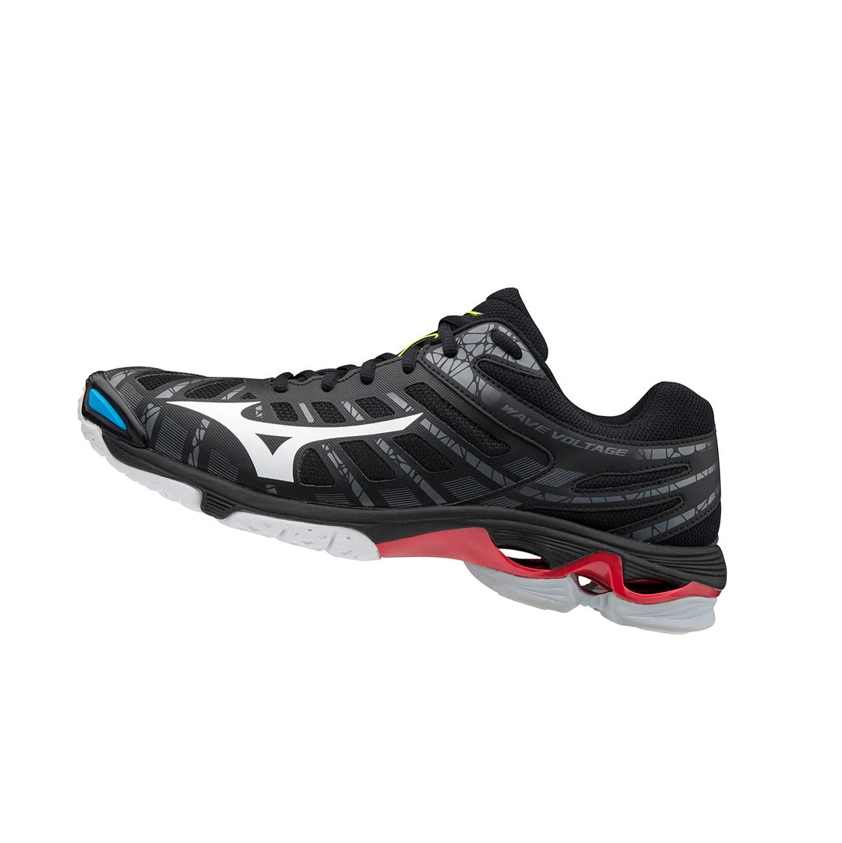 Black/White Mizuno Wave Voltage Men\'s Volleyball Shoes | 526-IDGTJV