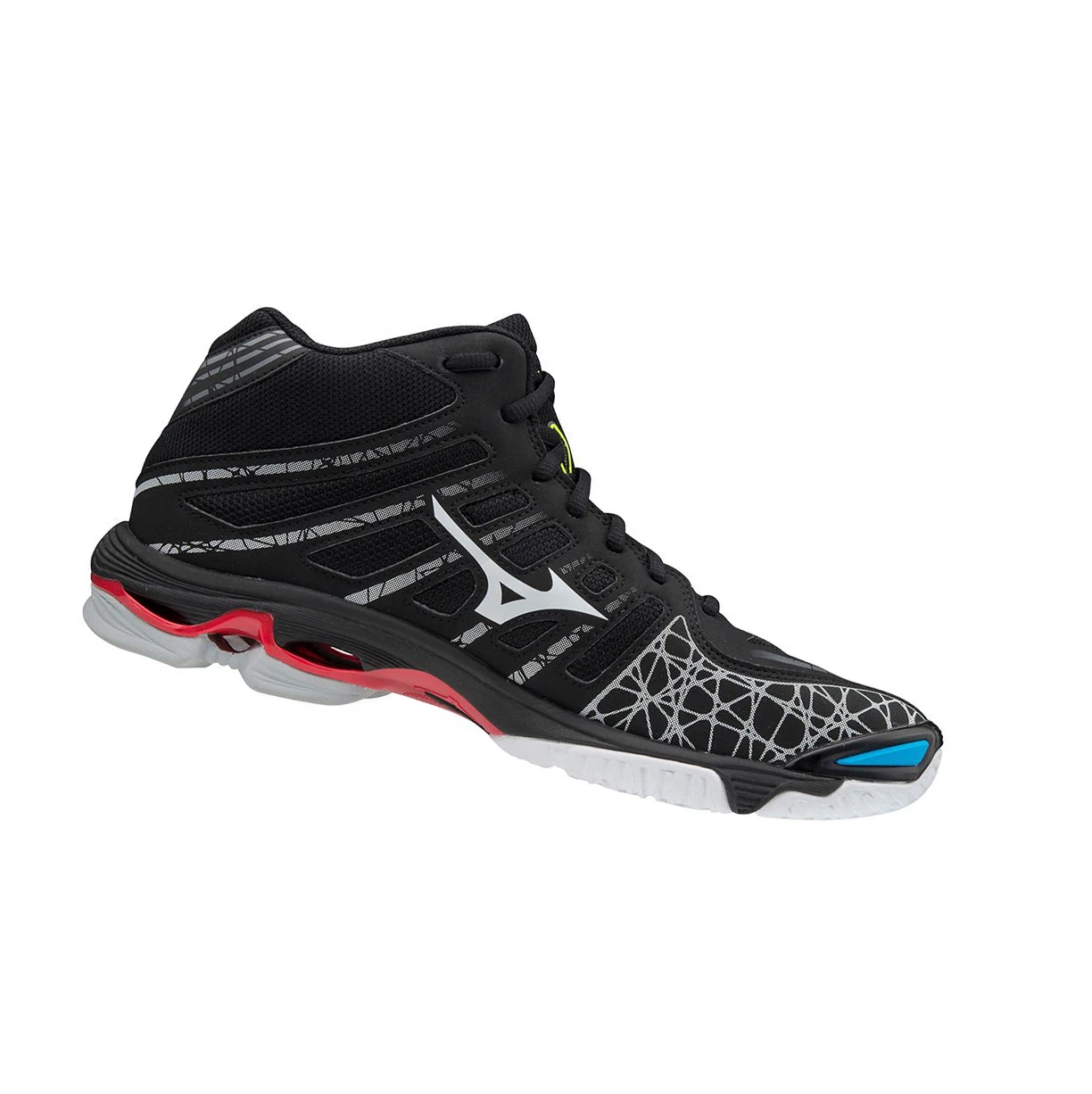 Black/White Mizuno Wave Voltage Mid Women's Volleyball Shoes | 301-IFZOJA