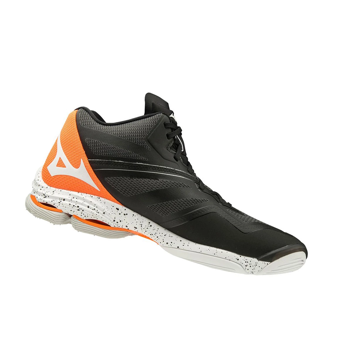 Black/White/Orange Mizuno Wave Lightning Z6 Mid Women's Volleyball Shoes | 749-LPCDMU