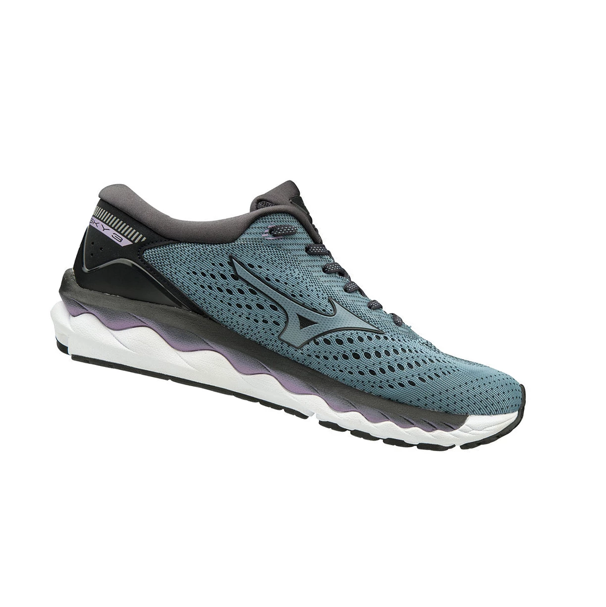 Blue/Black/Silver Mizuno Wave Sky 3 Women's Running Shoes | 945-RCHSOQ