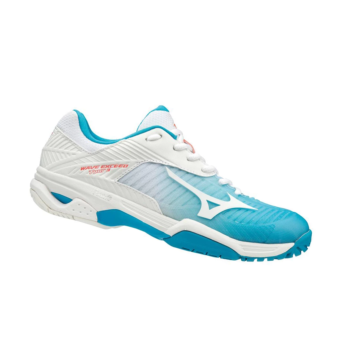 Blue/Coral Mizuno Wave Exceed Tour 3 Ac Women's Tennis Shoes | 487-AEBYUL