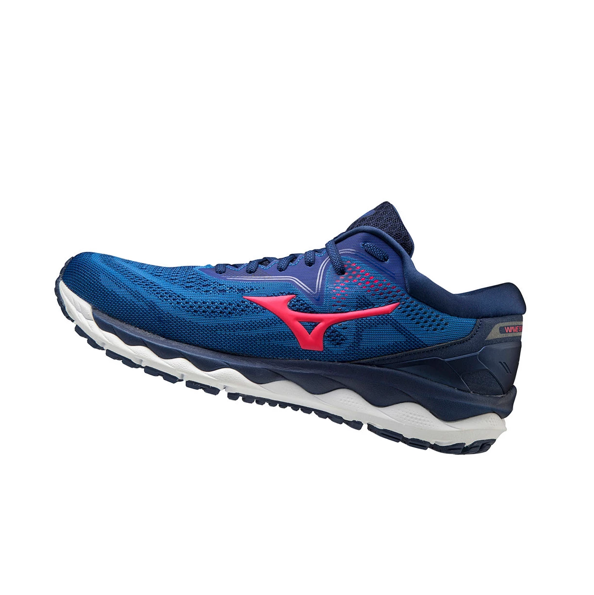 Blue/Pink Mizuno Wave Sky 4 Men\'s Running Shoes | 568-JYEGTN