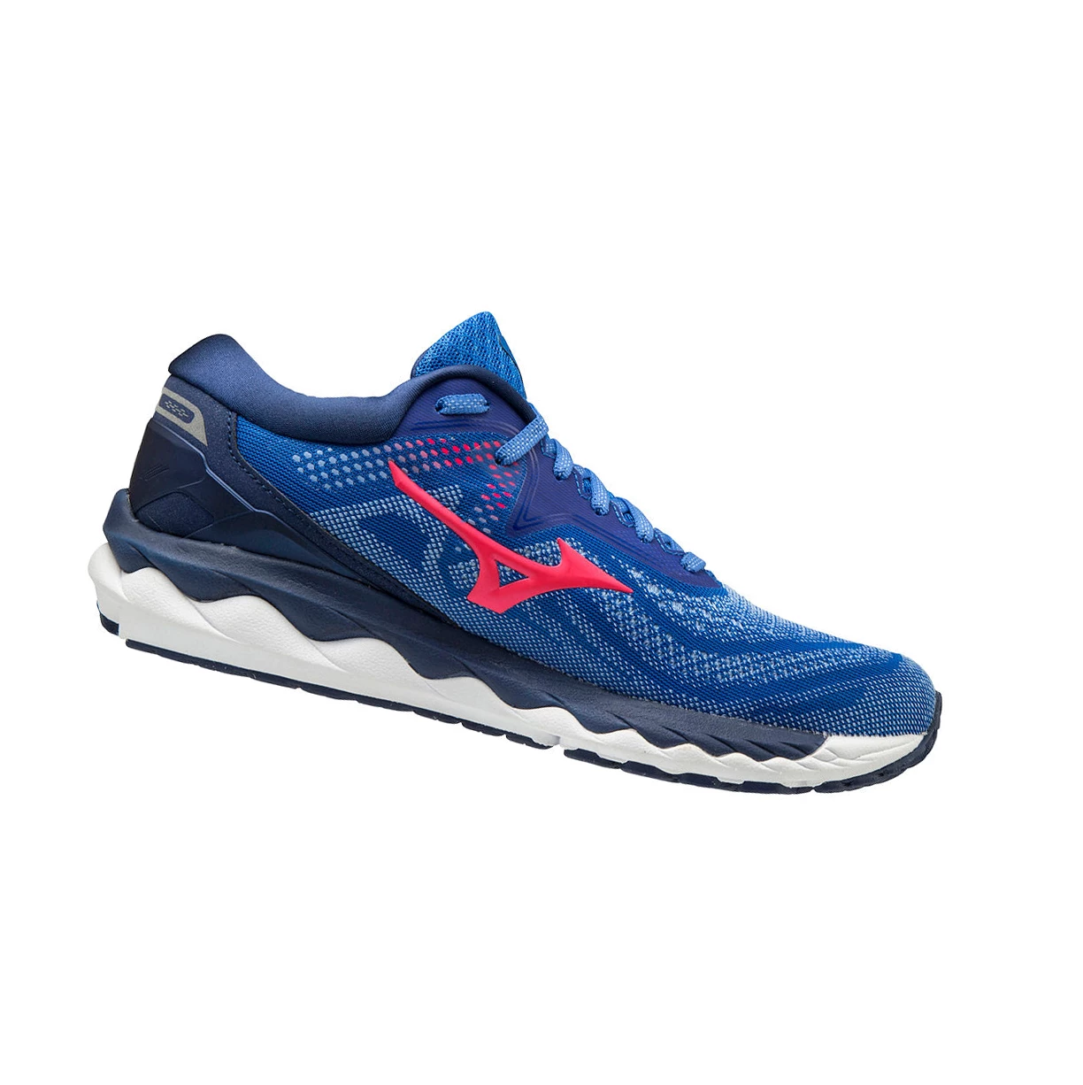 Blue/Pink Mizuno Wave Sky 4 Women's Running Shoes | 123-RKSJNO